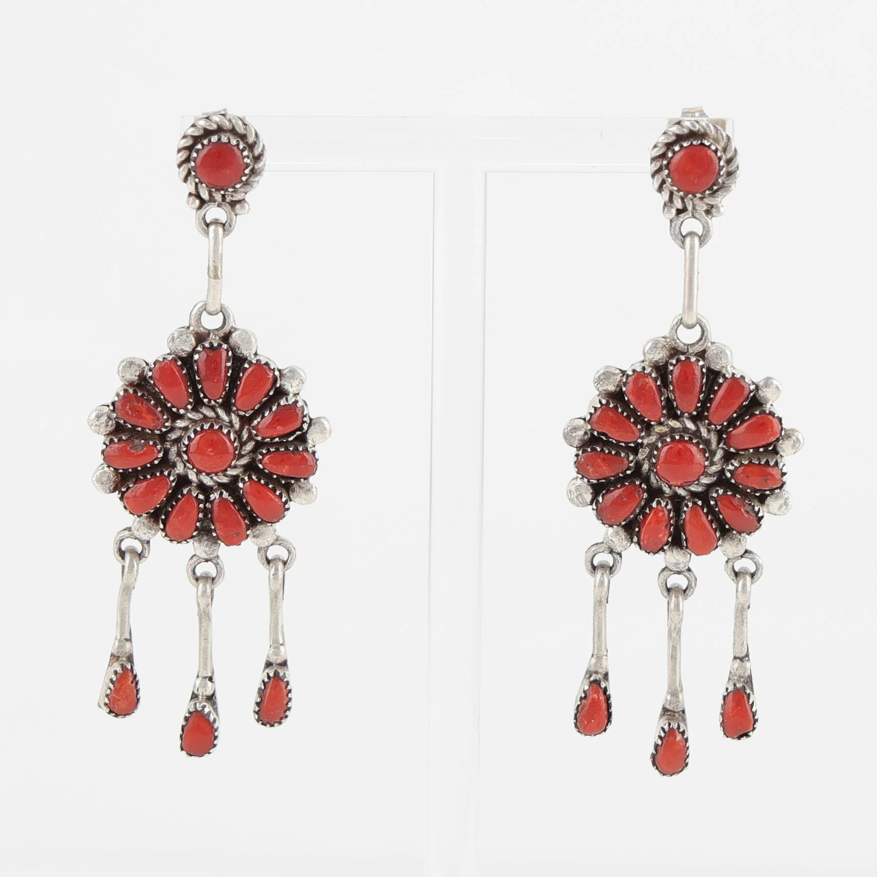 Coral Cluster Earrings