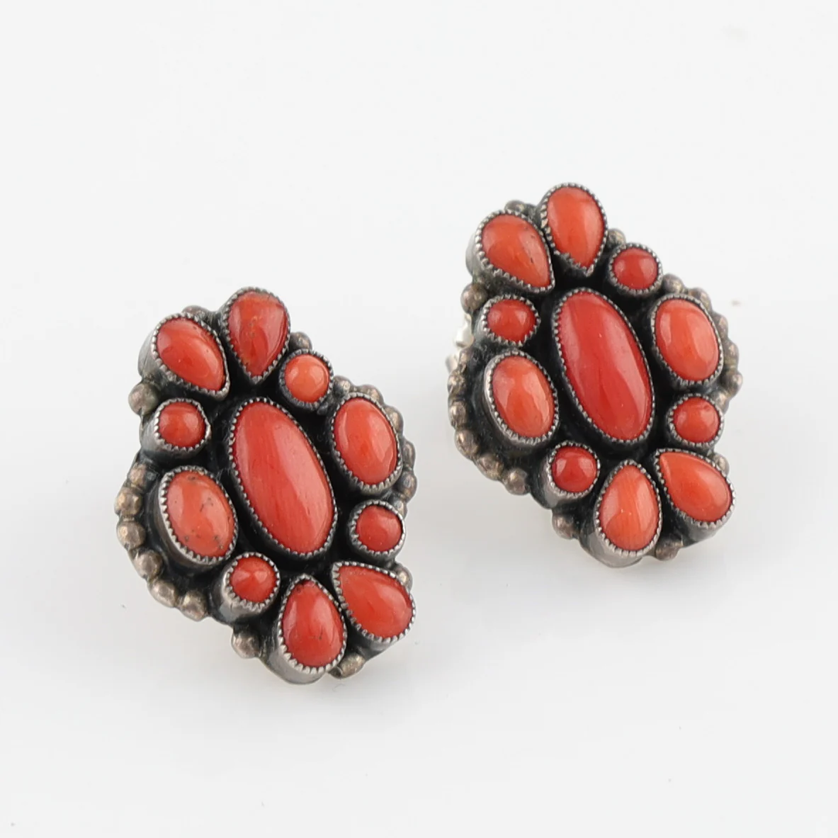 Coral Cluster Earrings - Image 2