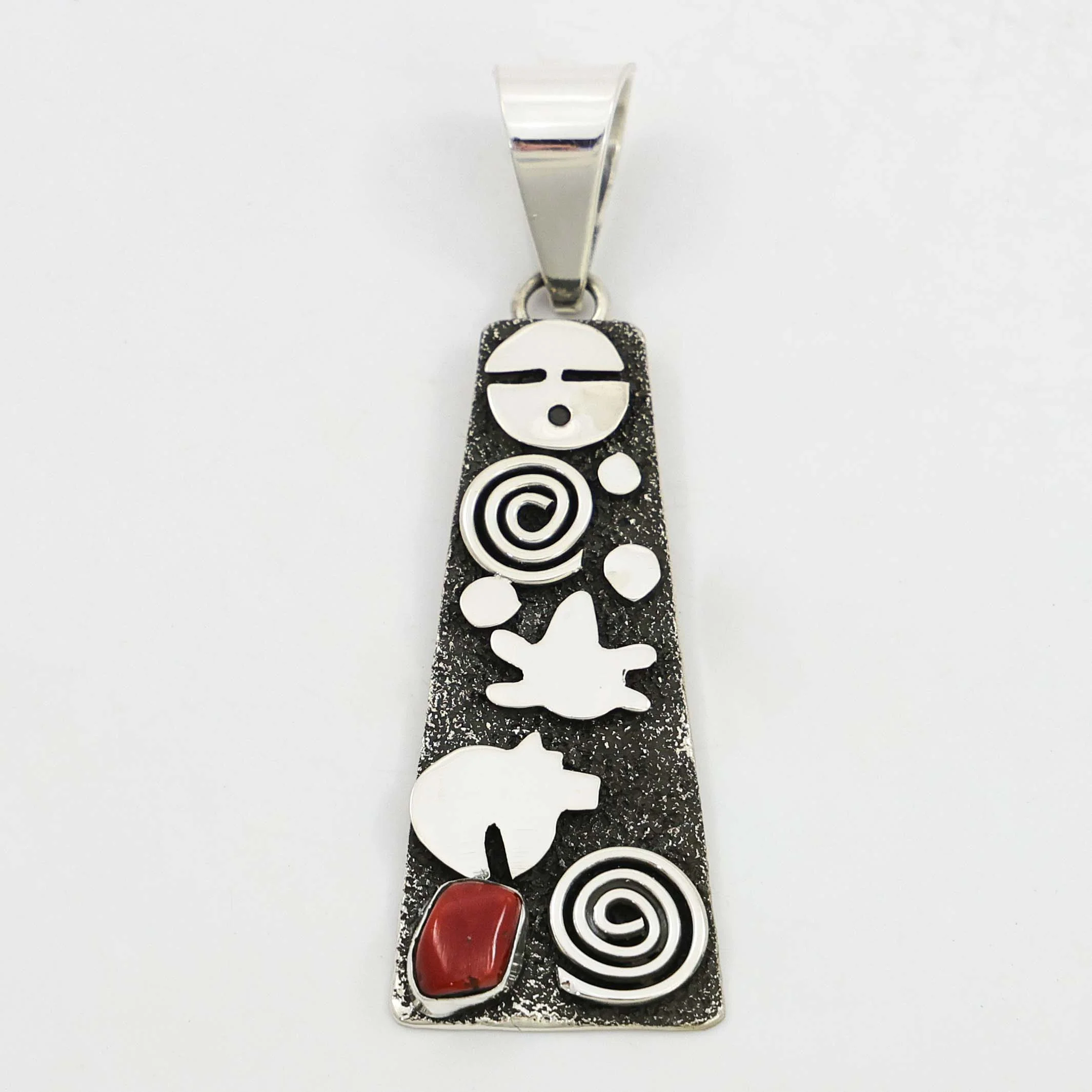 Coral Petroglyph Pendant