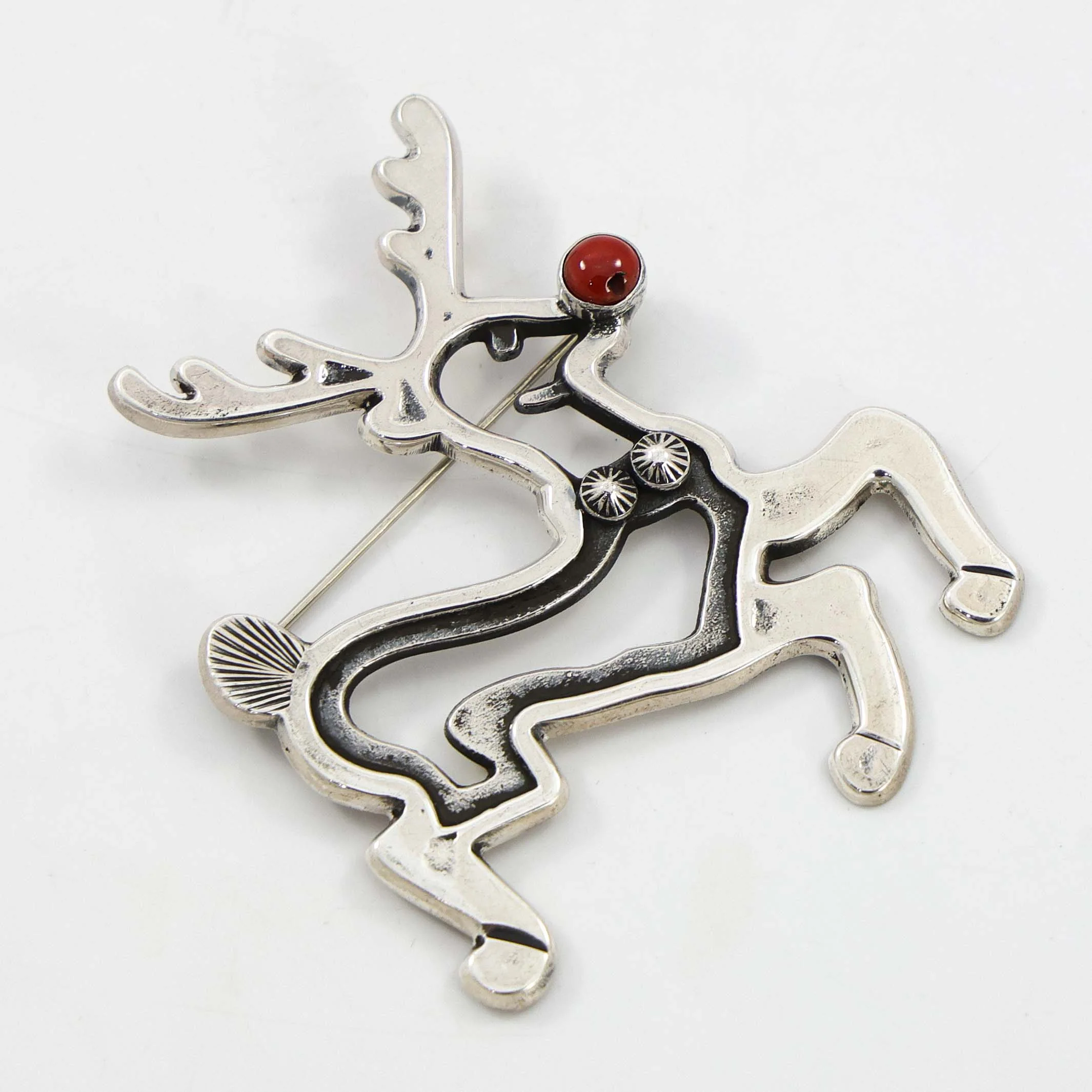Coral Reindeer Pin - Image 2