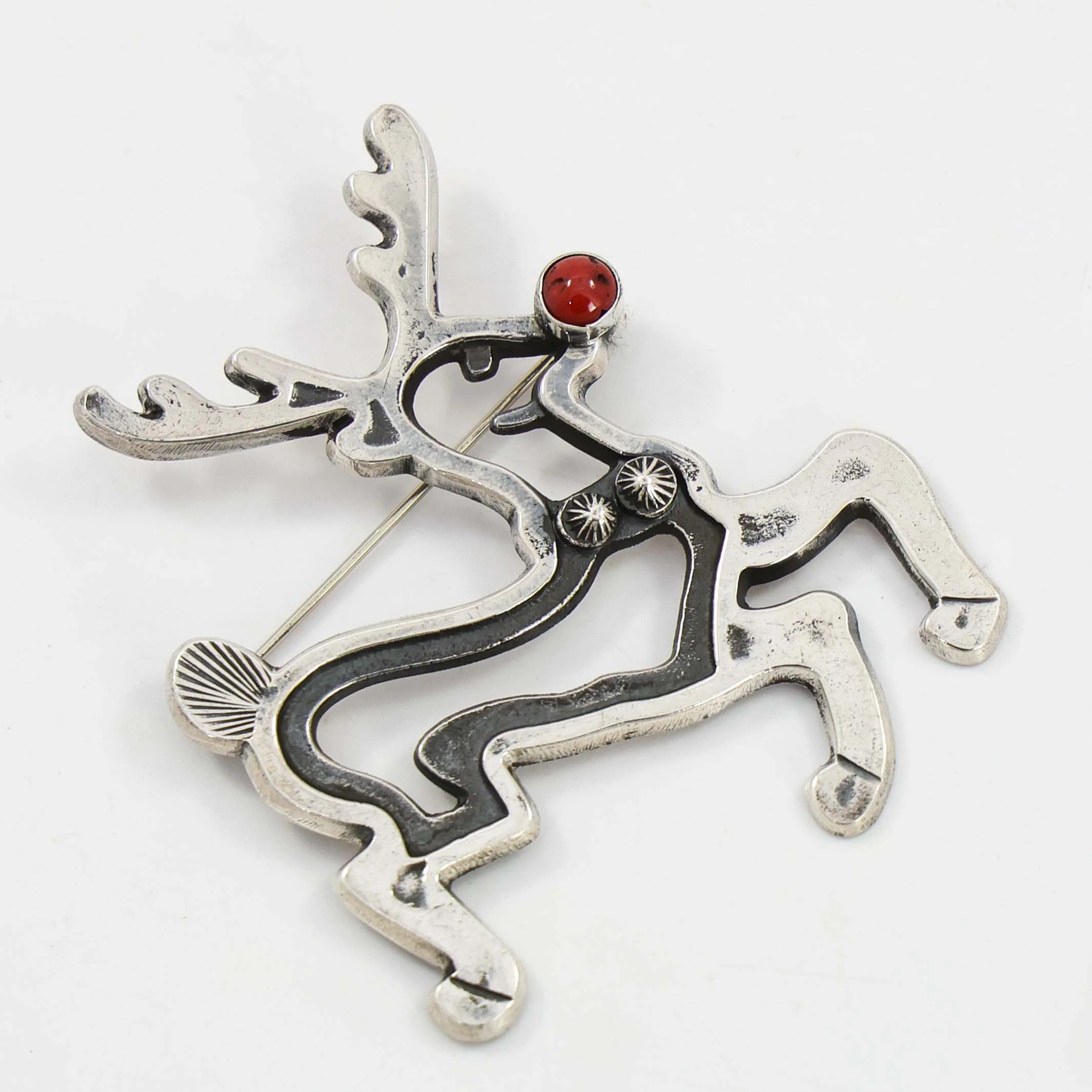 Coral Reindeer Pin - Image 2