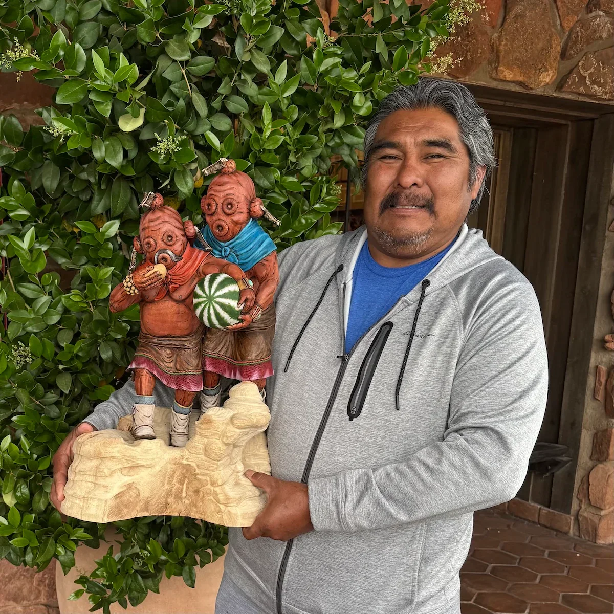 Father and Son Mudhead Kachina - Image 2