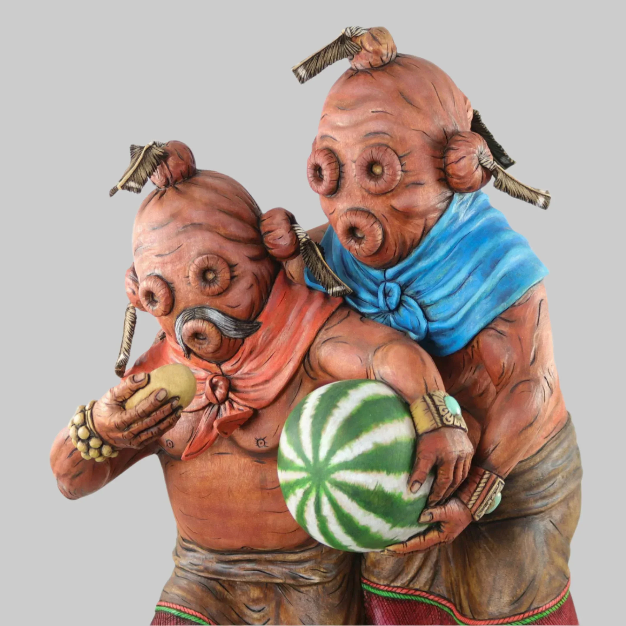 Father and Son Mudhead Kachina - Image 3