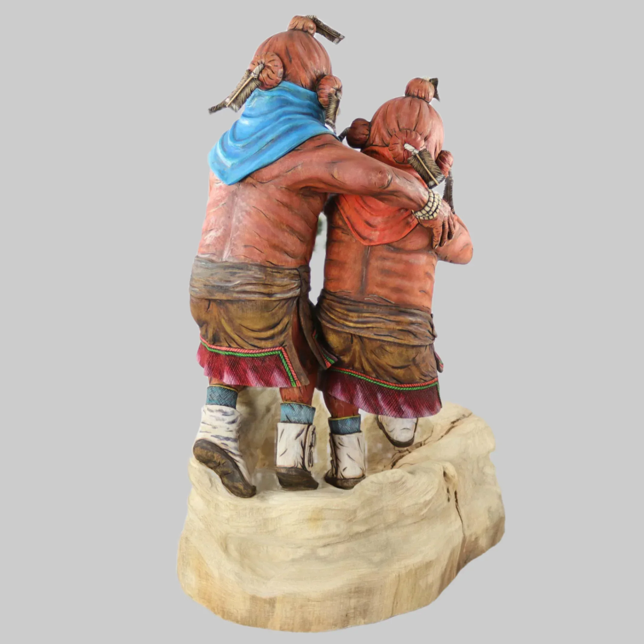Father and Son Mudhead Kachina - Image 7