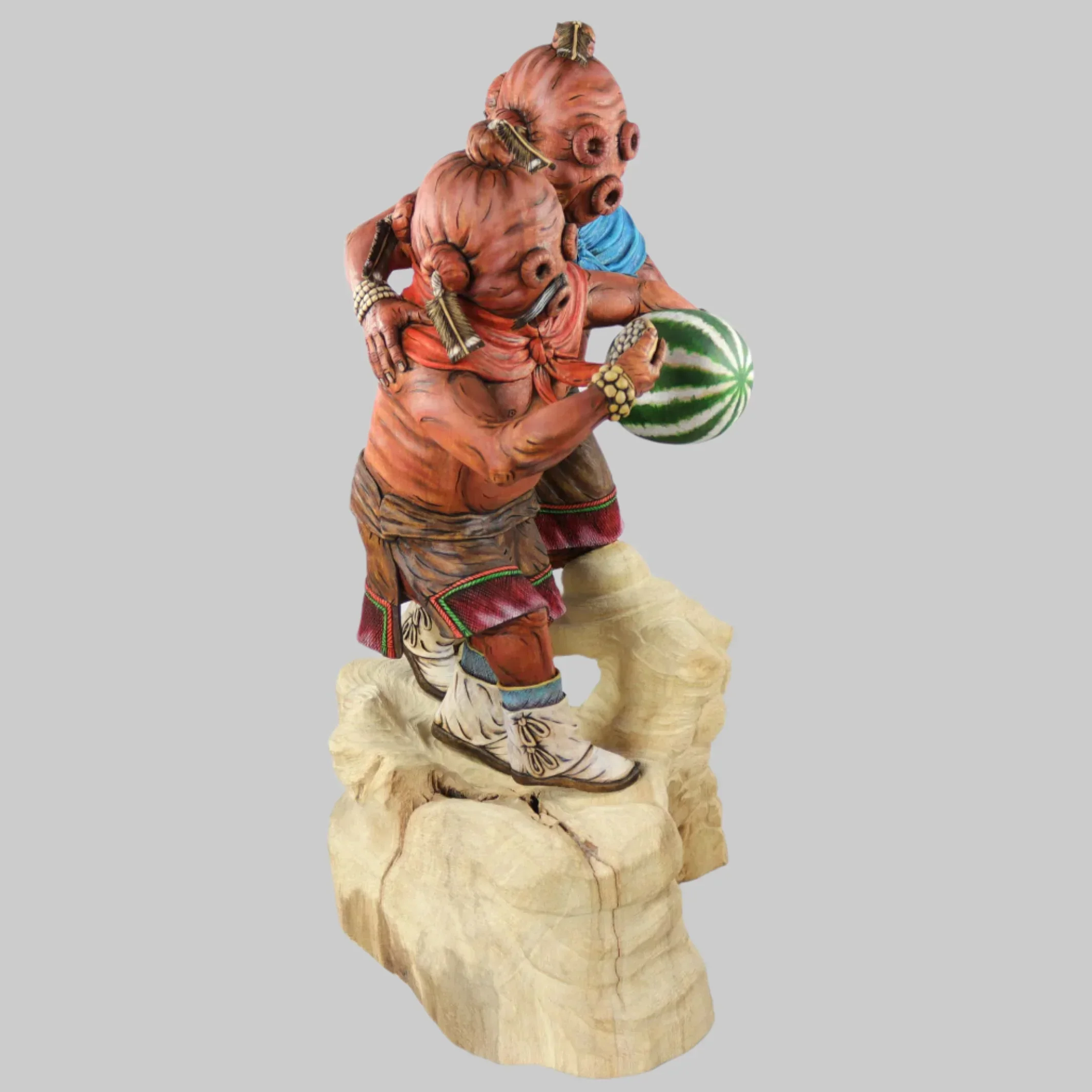 Father and Son Mudhead Kachina - Image 9