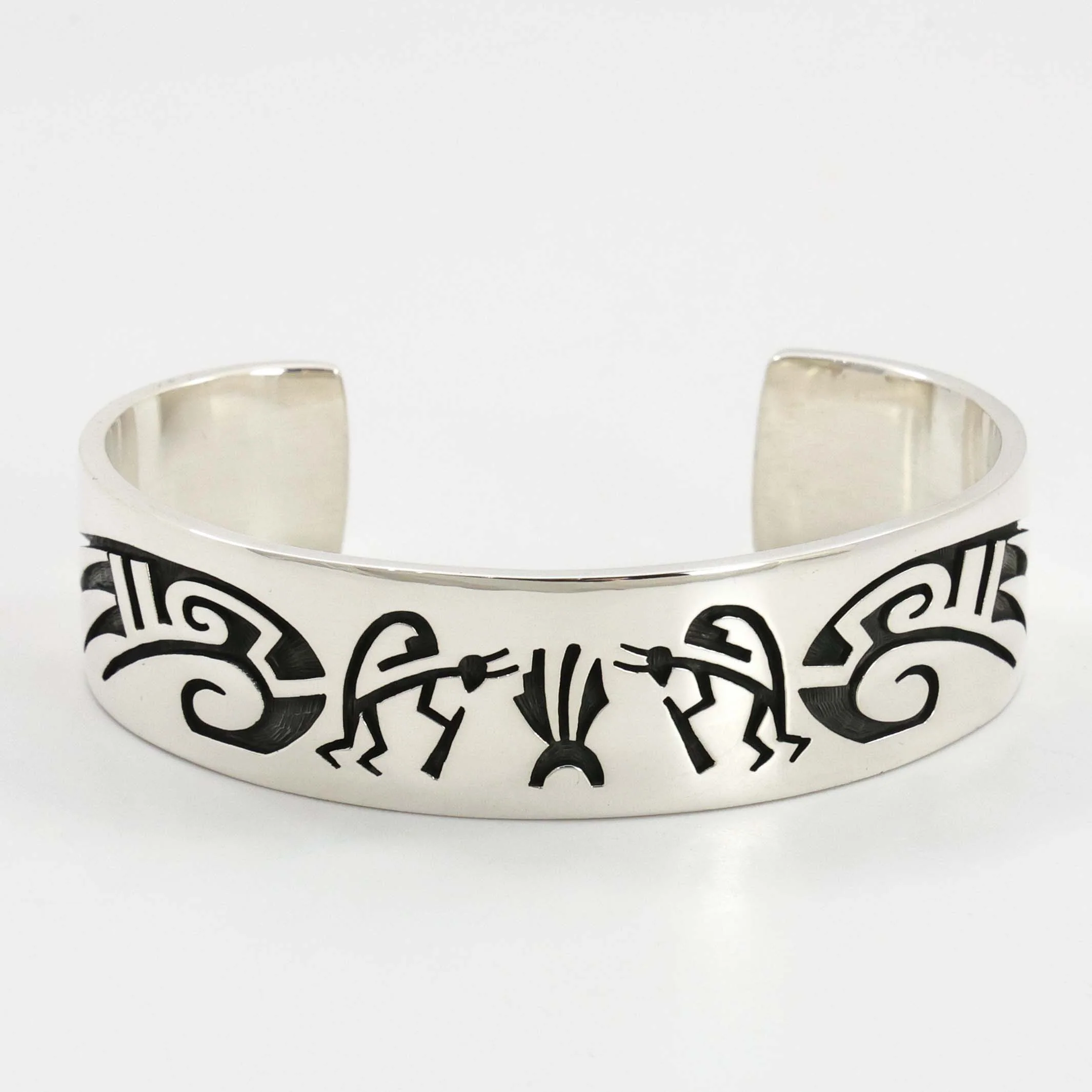 Flute Player and Birds Cuff