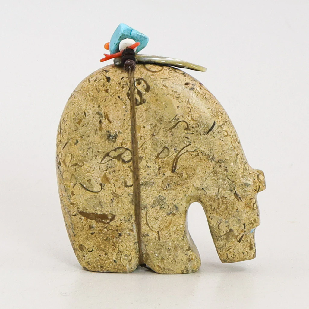 Fossil Limestone Bear Fetish - Image 2
