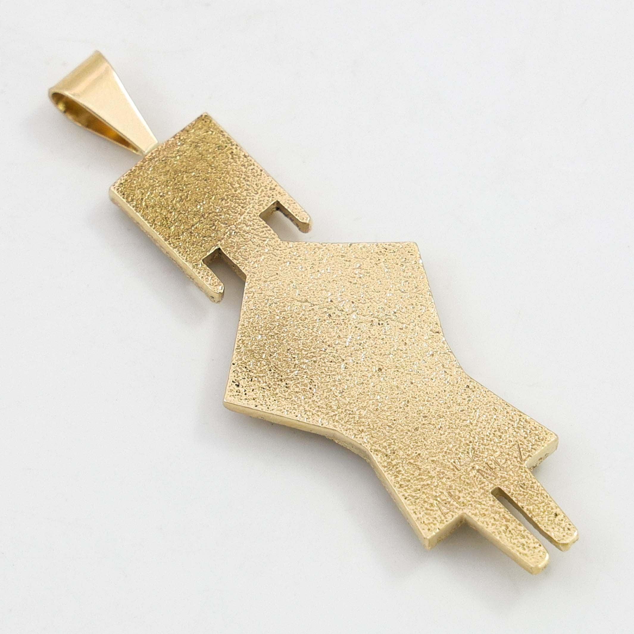 Gold and Coral Yei Pendant - Image 3