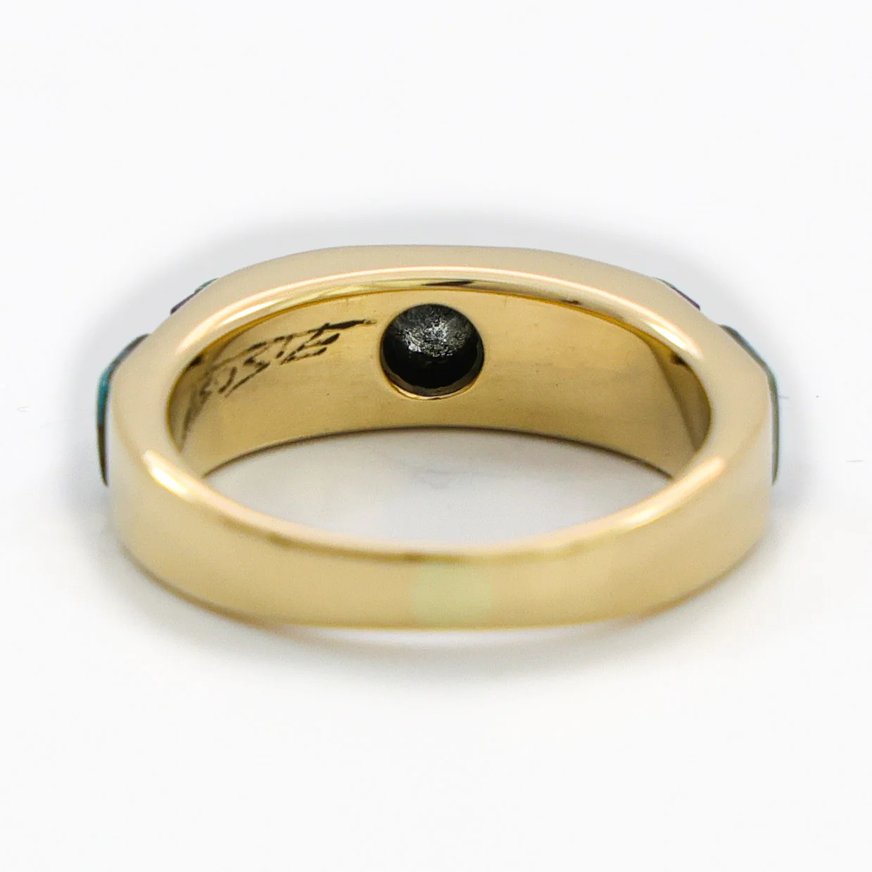 Gold and Diamond Inlay Ring - Image 5