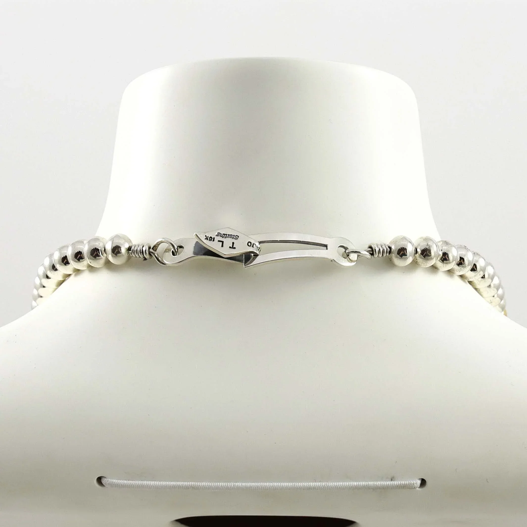 Gold and Silver Bead Necklace - Image 5
