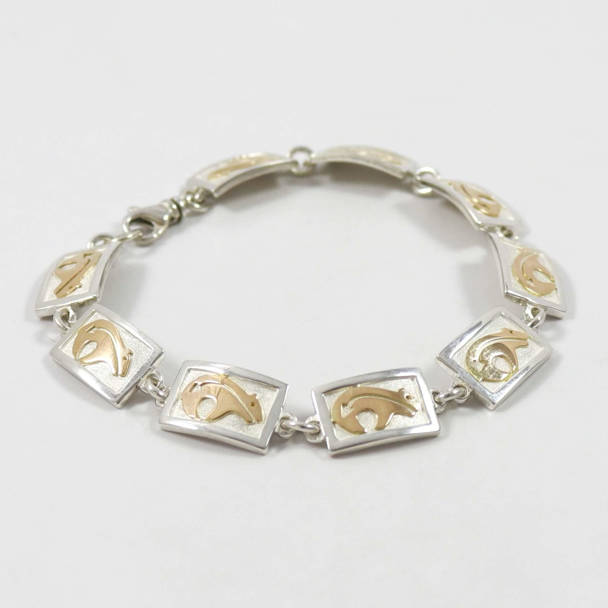 Gold and Silver Bear Bracelet - Image 3