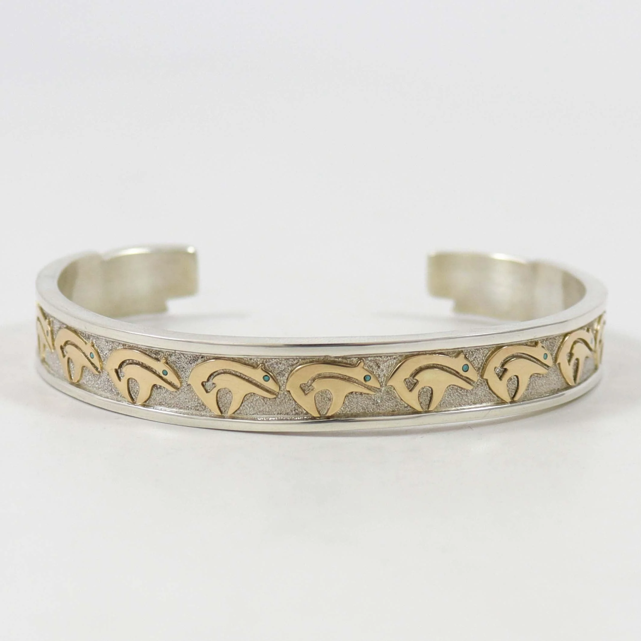 Gold and Silver Bear Cuff - Image 2