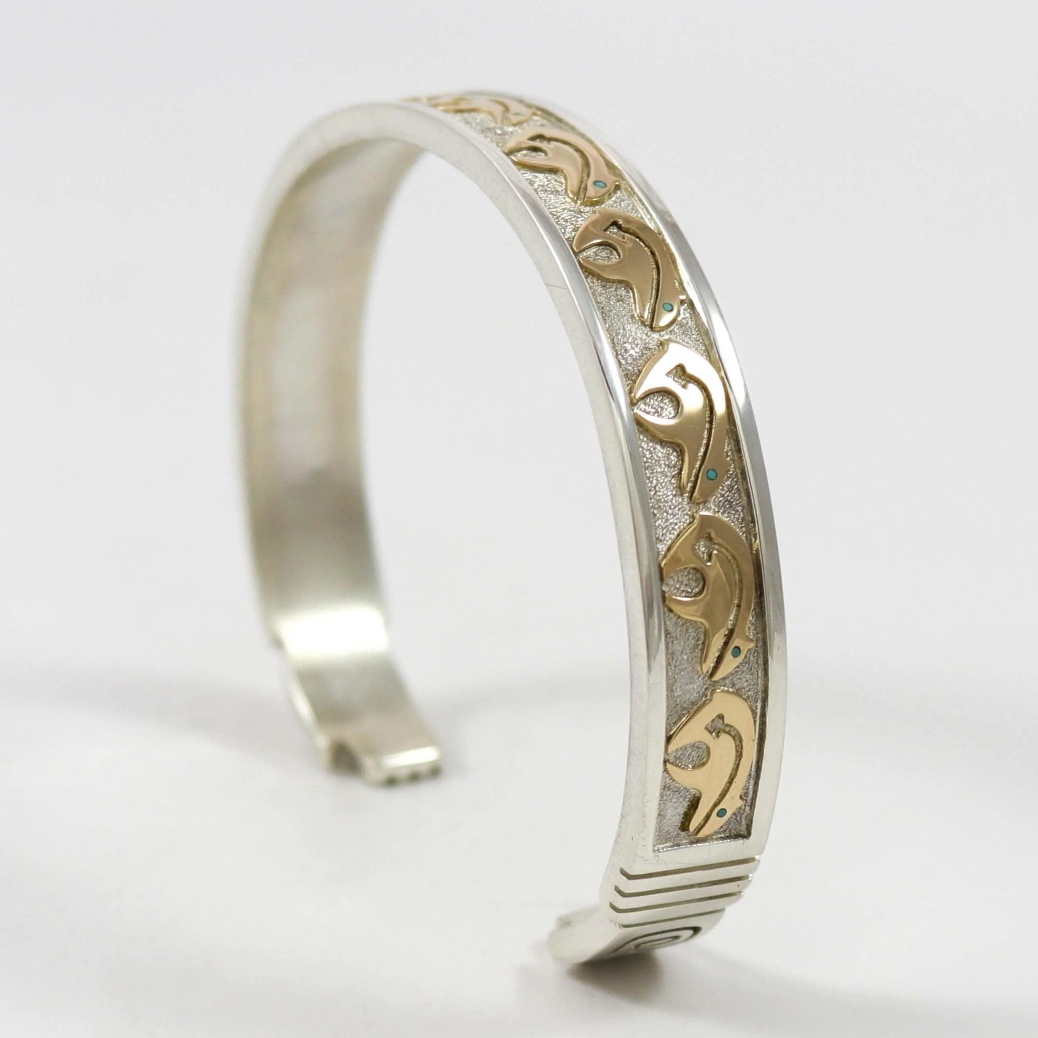 Gold and Silver Bear Cuff - Image 3