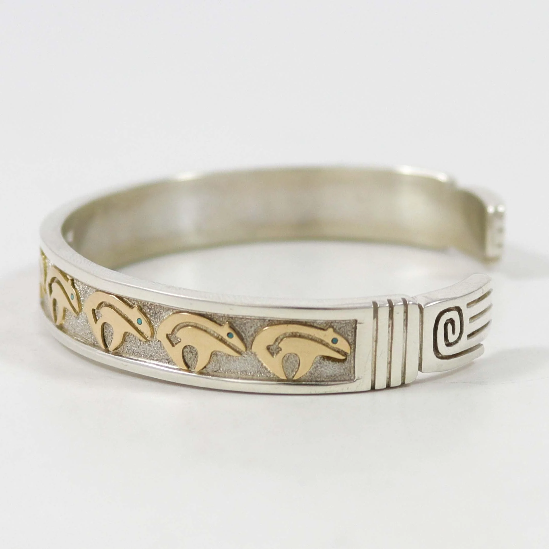 Gold and Silver Bear Cuff - Image 4