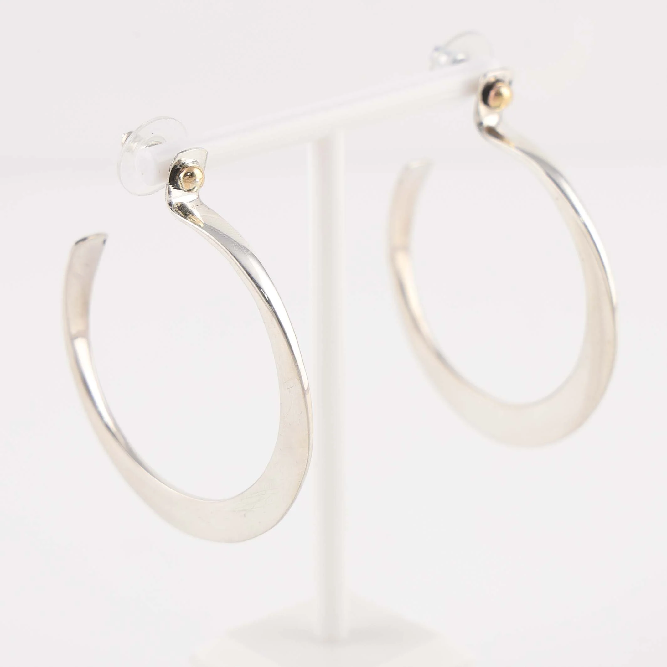 Gold and Silver Hoop Earrings