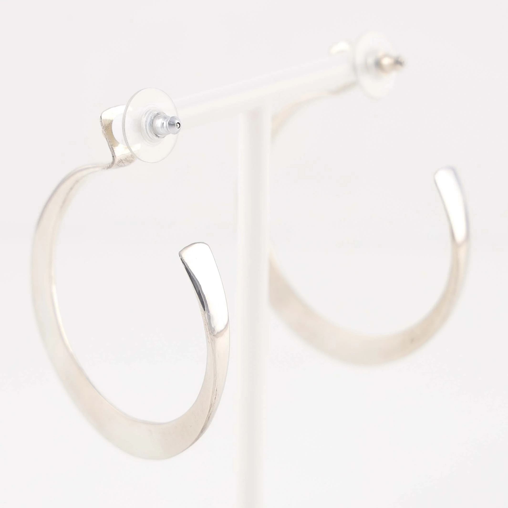 Gold and Silver Hoop Earrings - Image 3