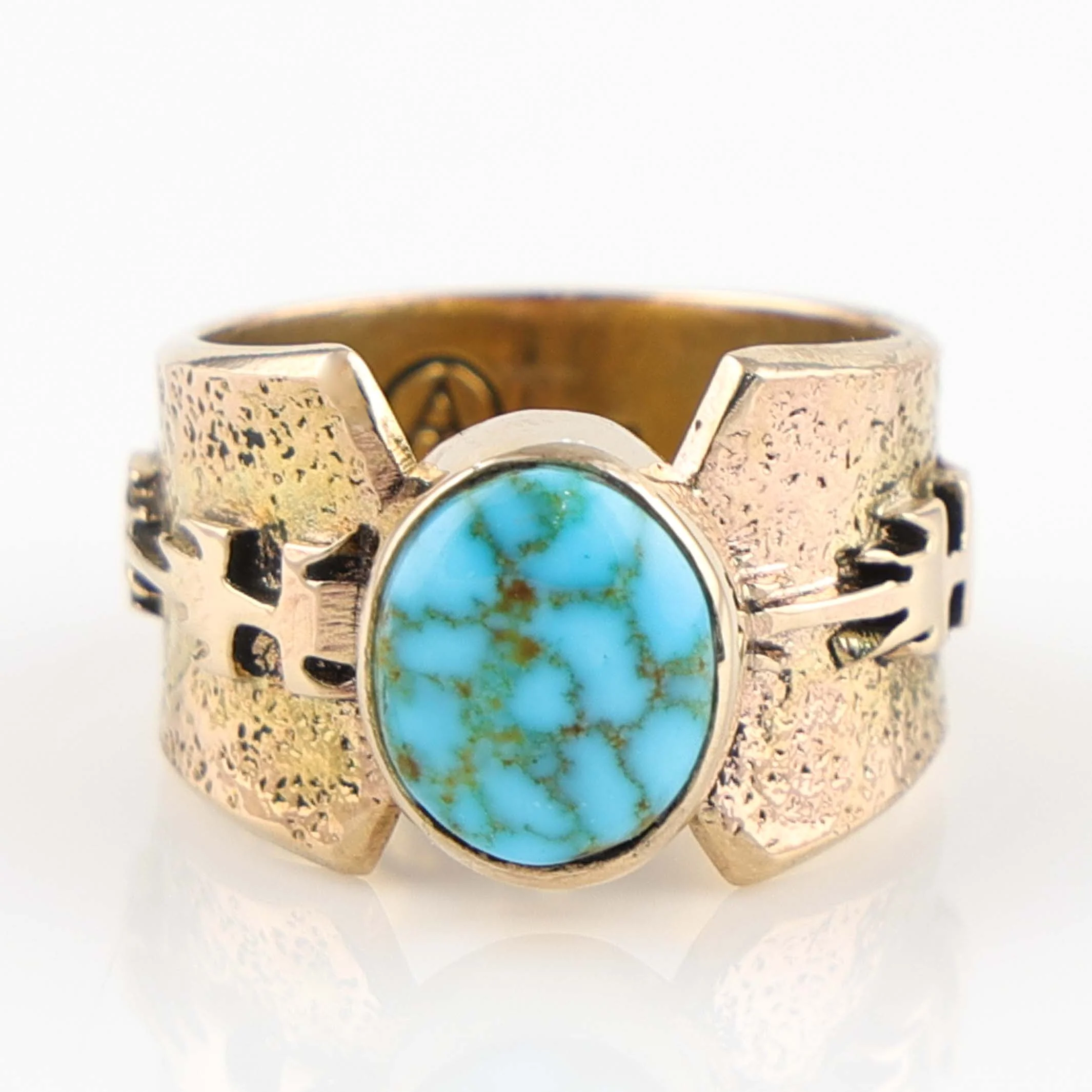 Gold and Turquoise Ring