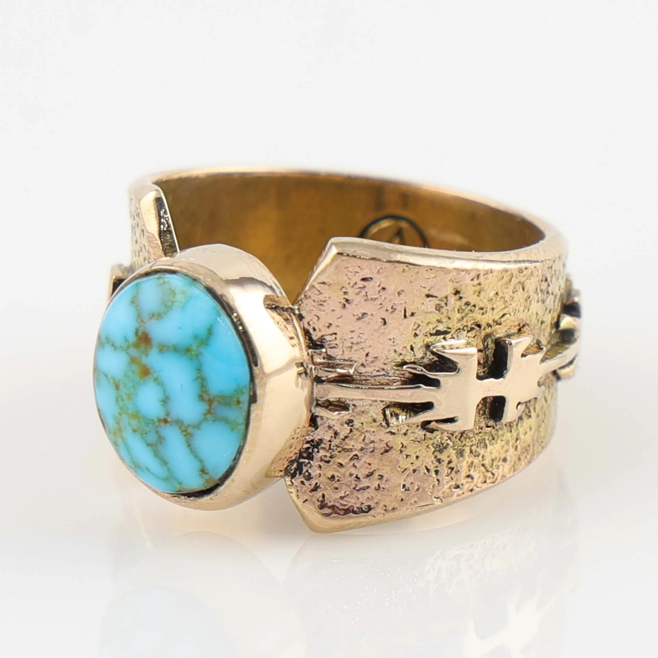 Gold and Turquoise Ring - Image 5