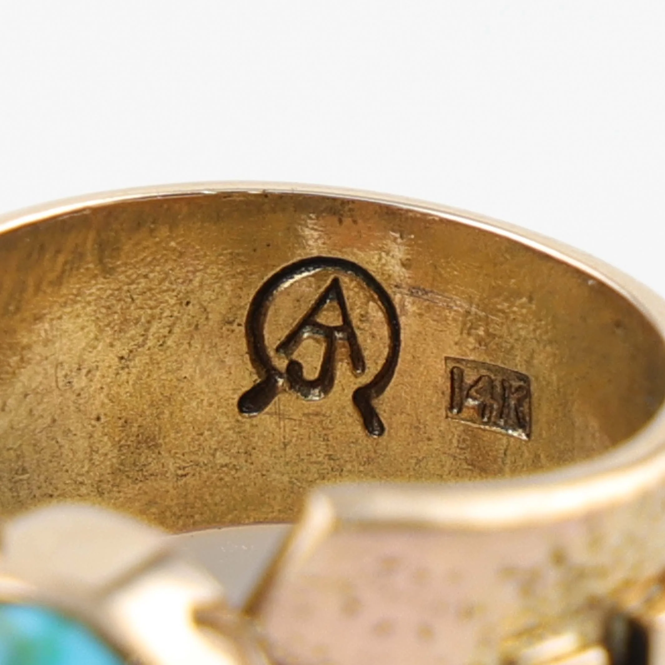 Gold and Turquoise Ring - Image 6