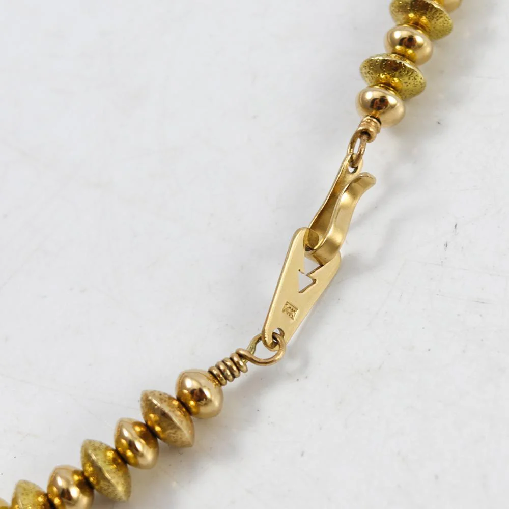 14k Gold Navajo Pearl Necklace - Image 16