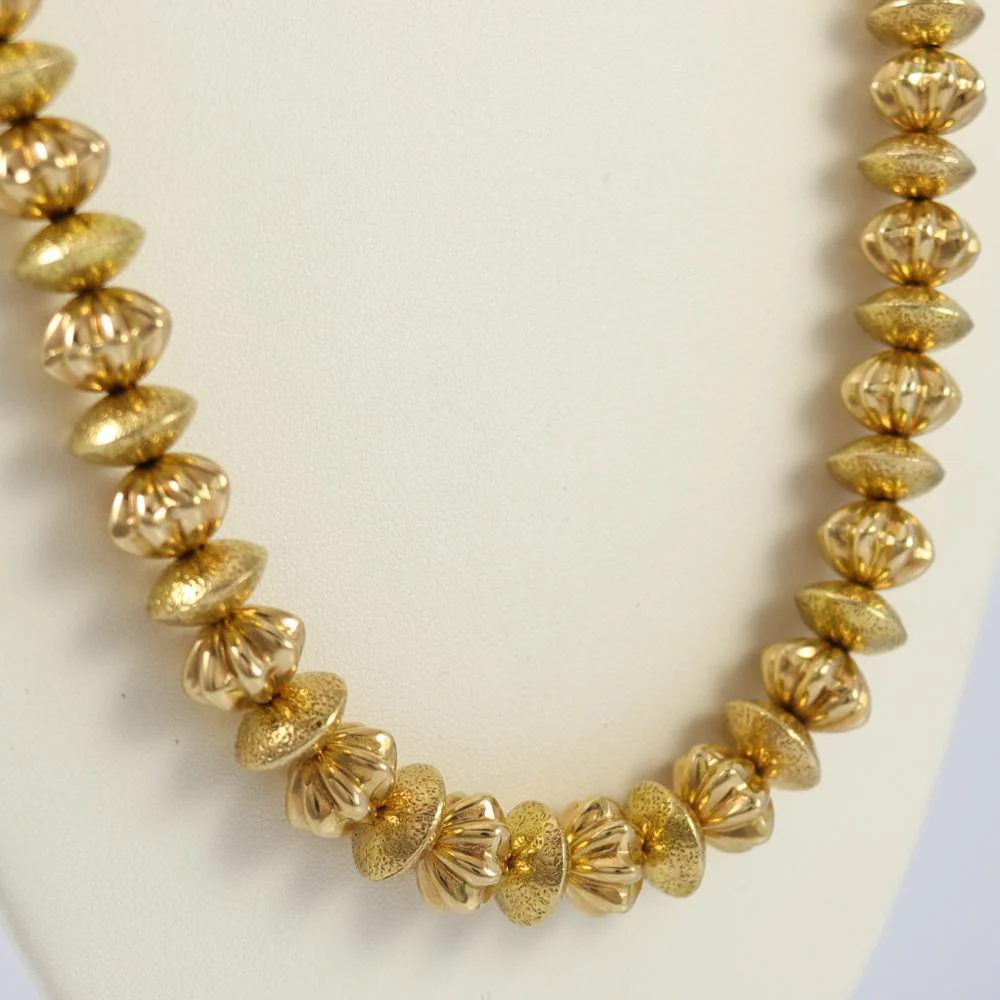 14k Gold Navajo Pearl Necklace - Image 2