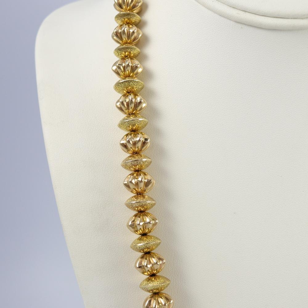 14k Gold Navajo Pearl Necklace - Image 4