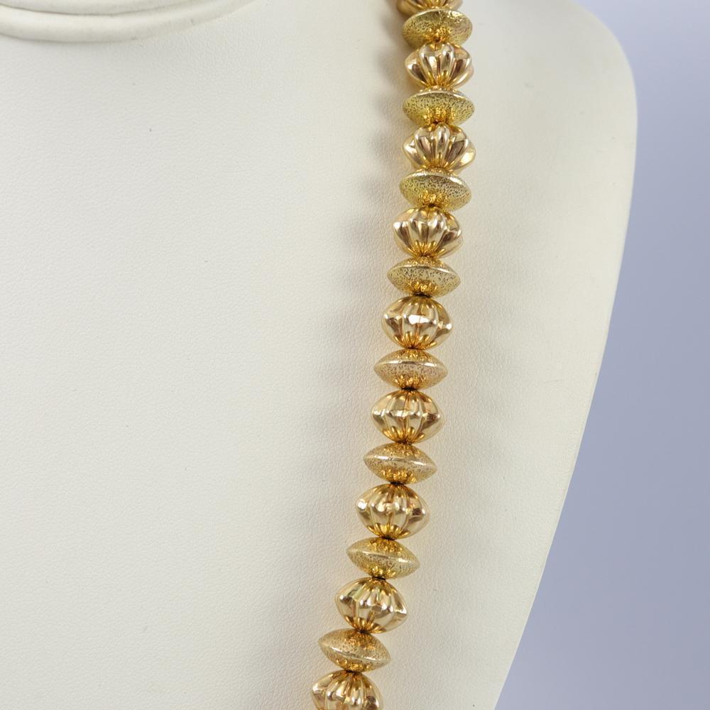 14k Gold Navajo Pearl Necklace - Image 5