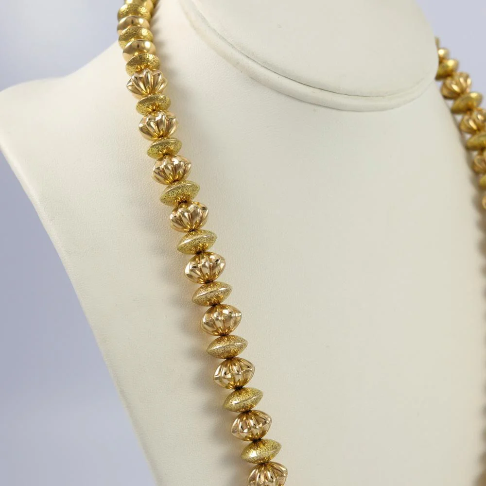 14k Gold Navajo Pearl Necklace - Image 6