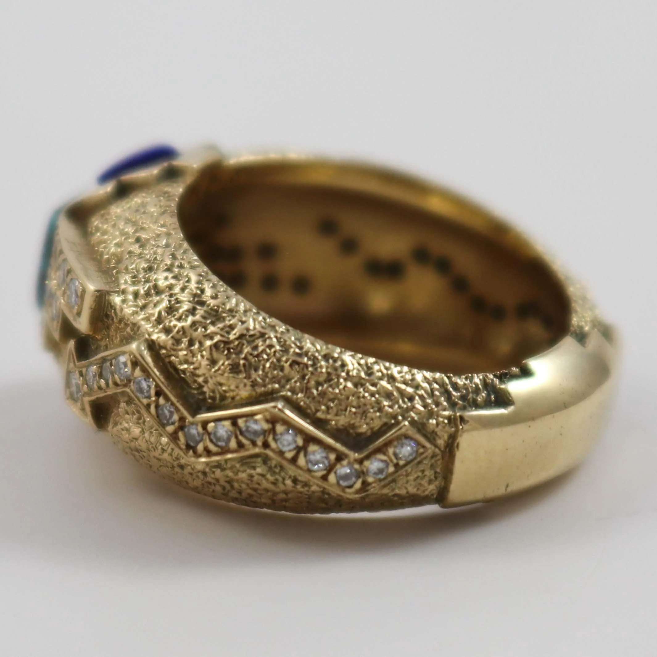 Gold, Diamond, and Turquoise Ring - Image 4