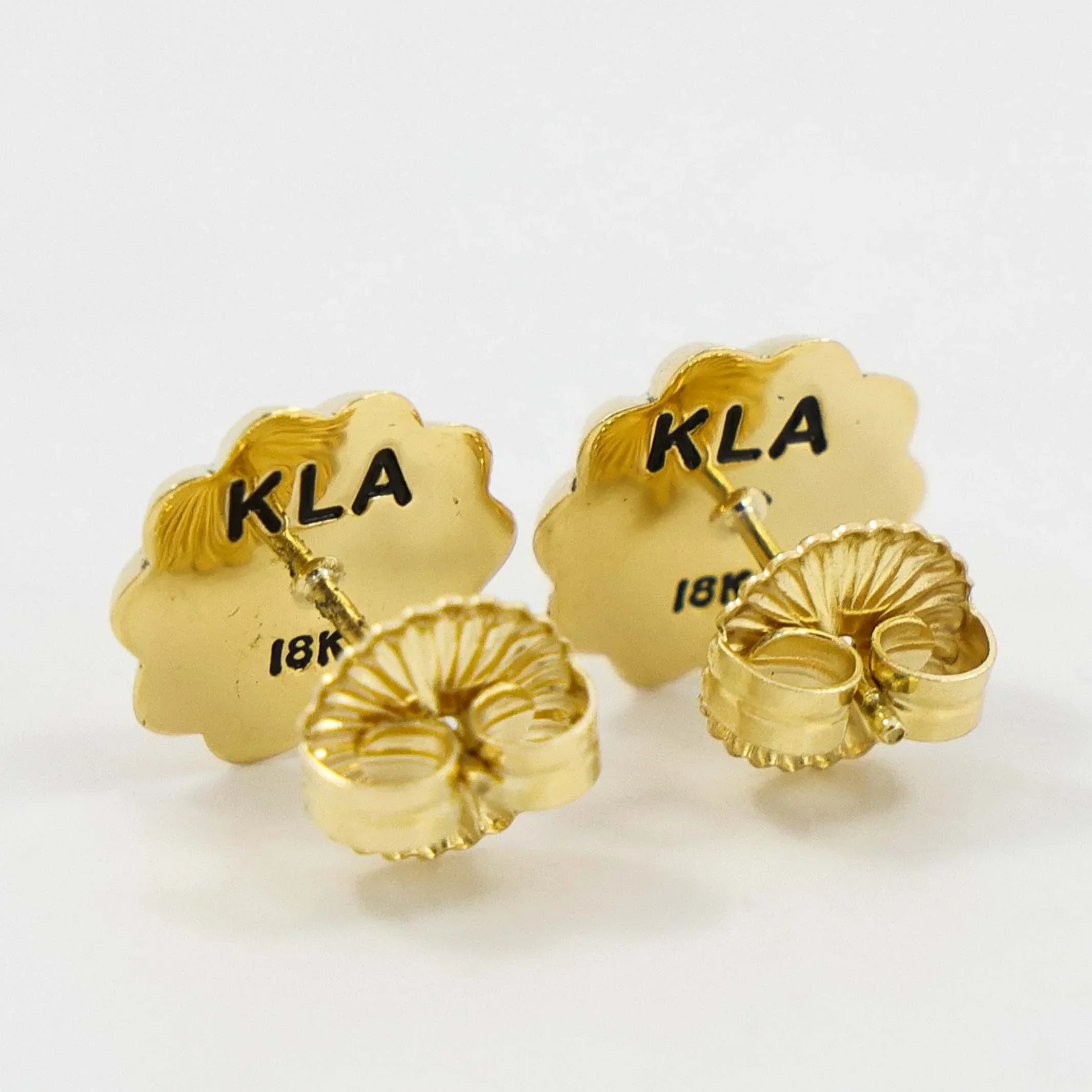 Gold Fluted Earrings - Image 3