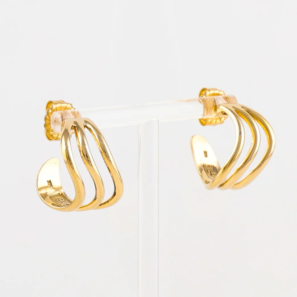 Gold Hoop Earrings - Image 2