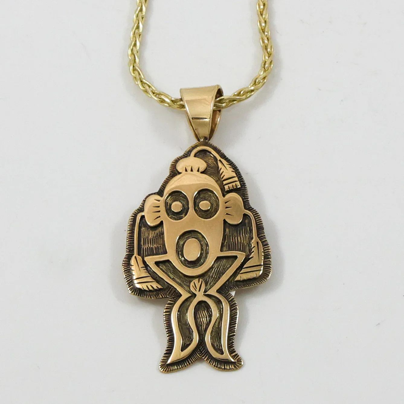 Gold Mudhead Pendant