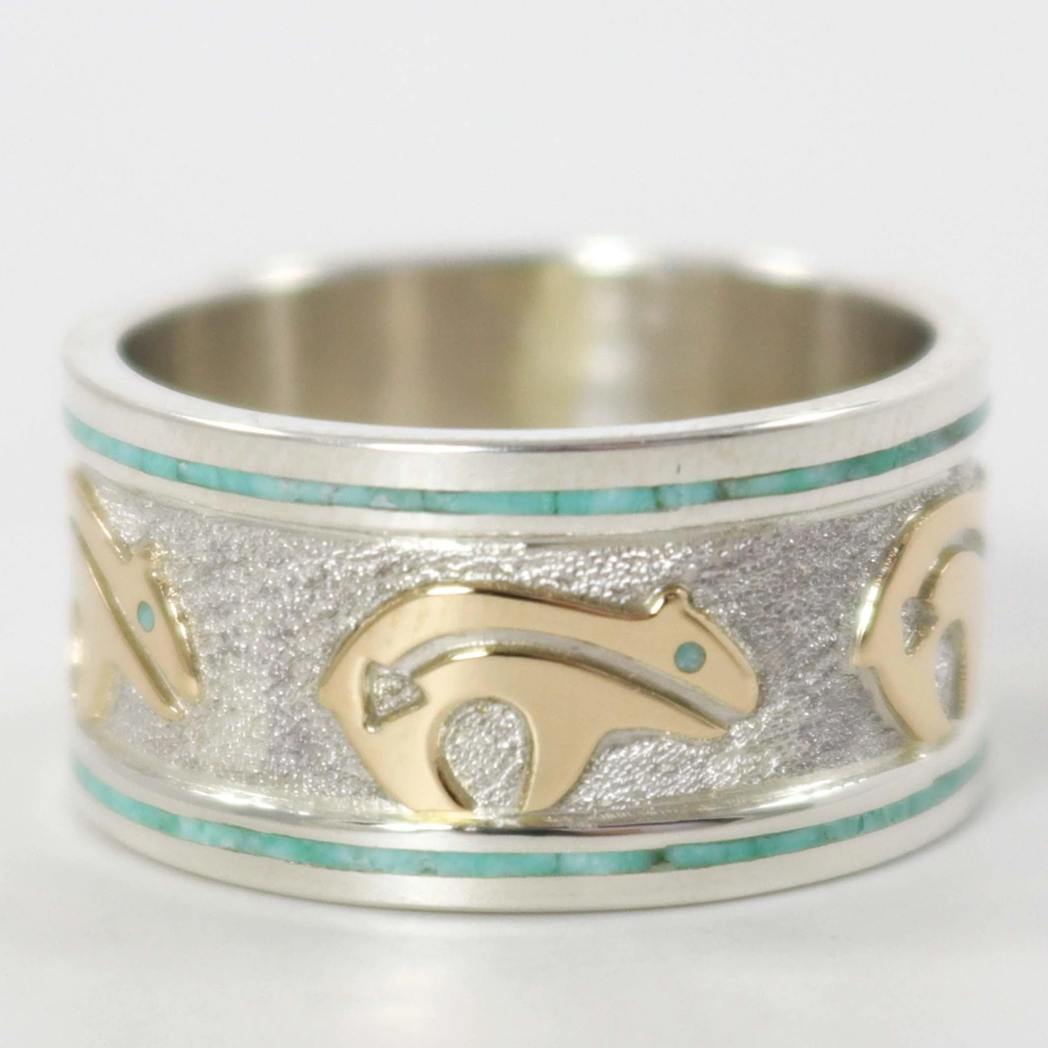 Gold on Silver Bear Ring - Image 3