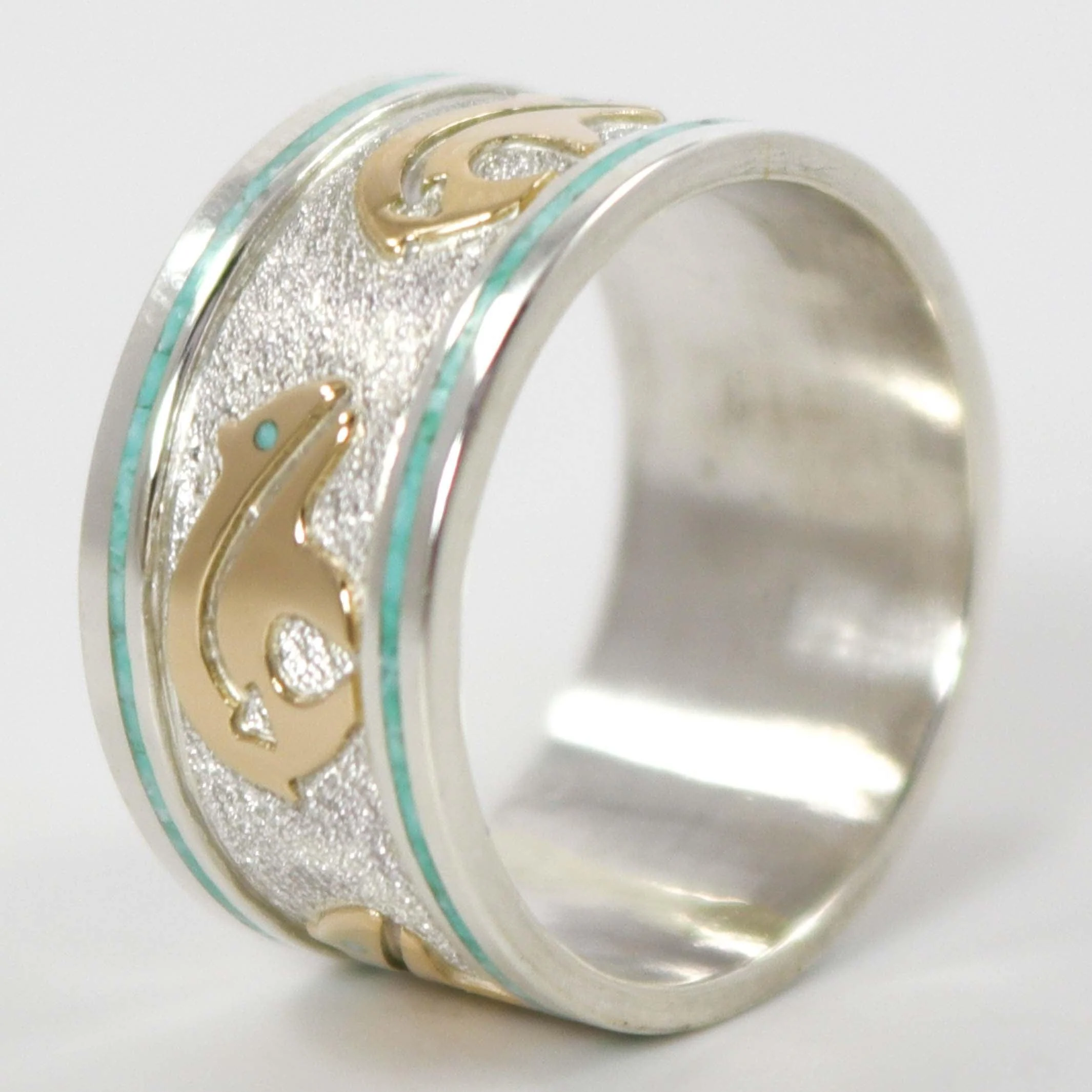Gold on Silver Bear Ring - Image 4
