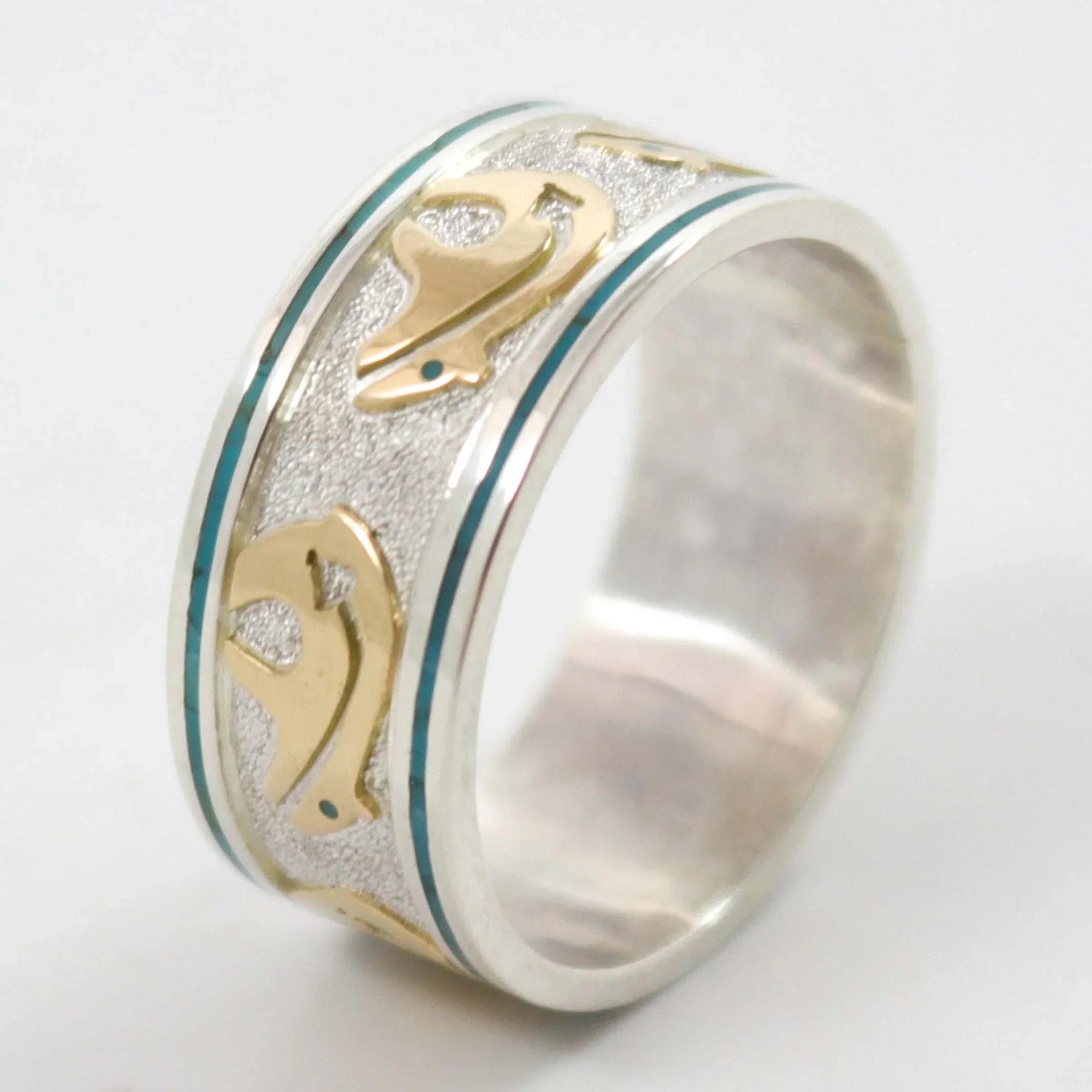 Gold on Silver Bear Ring - Image 4