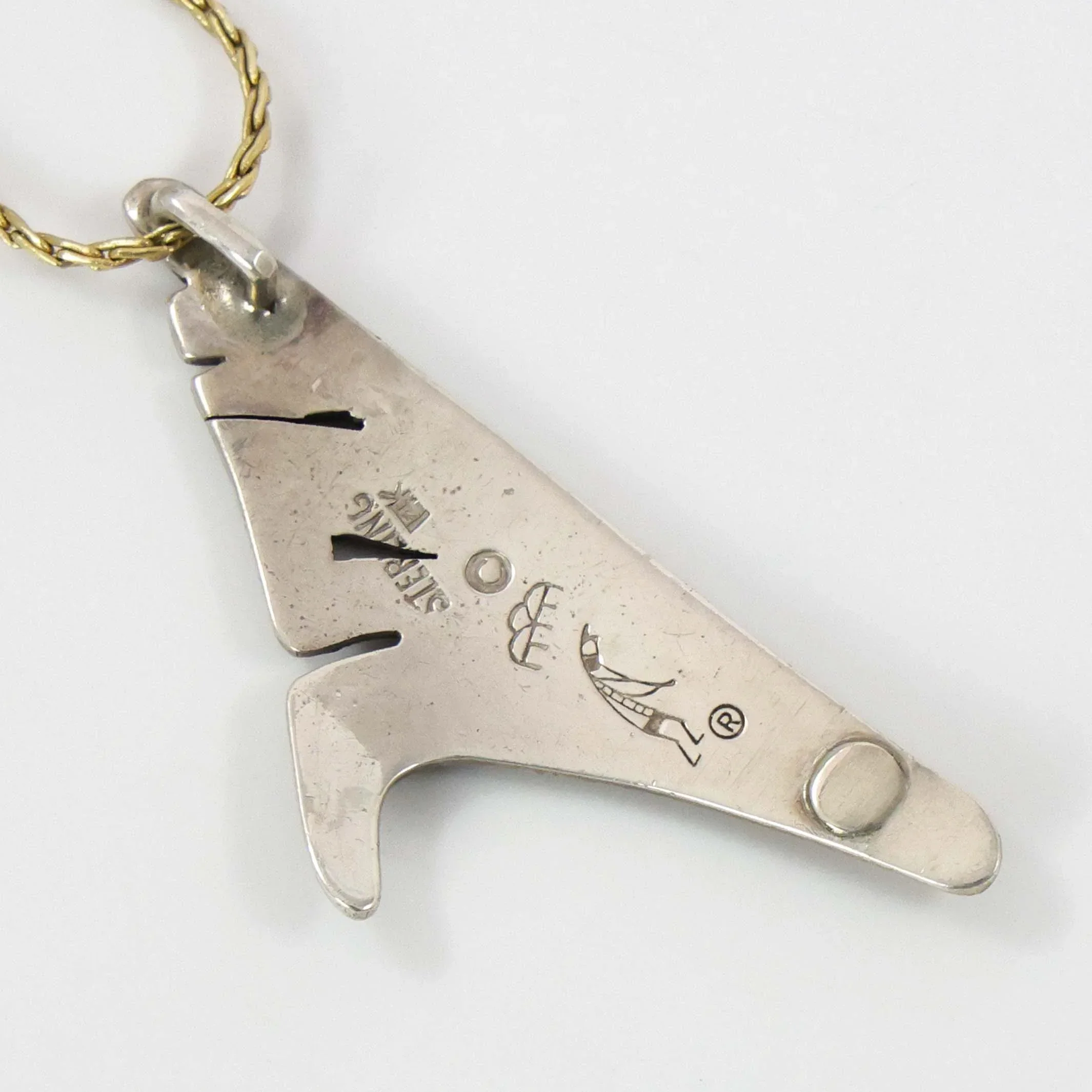 Gold on Silver Corn Stalk Pendant - Image 4
