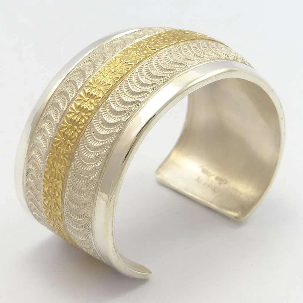 Gold on Silver Cuff - Image 6