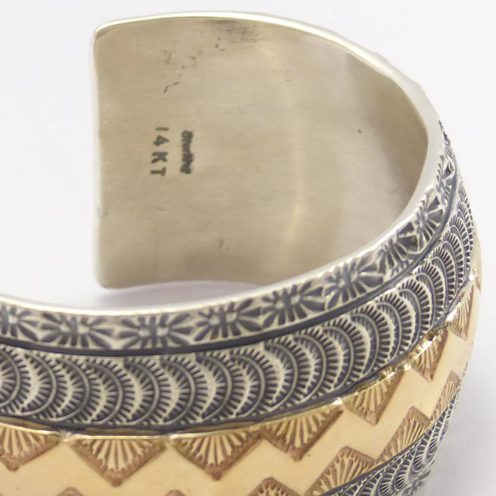 Gold on Silver Cuff - Image 6