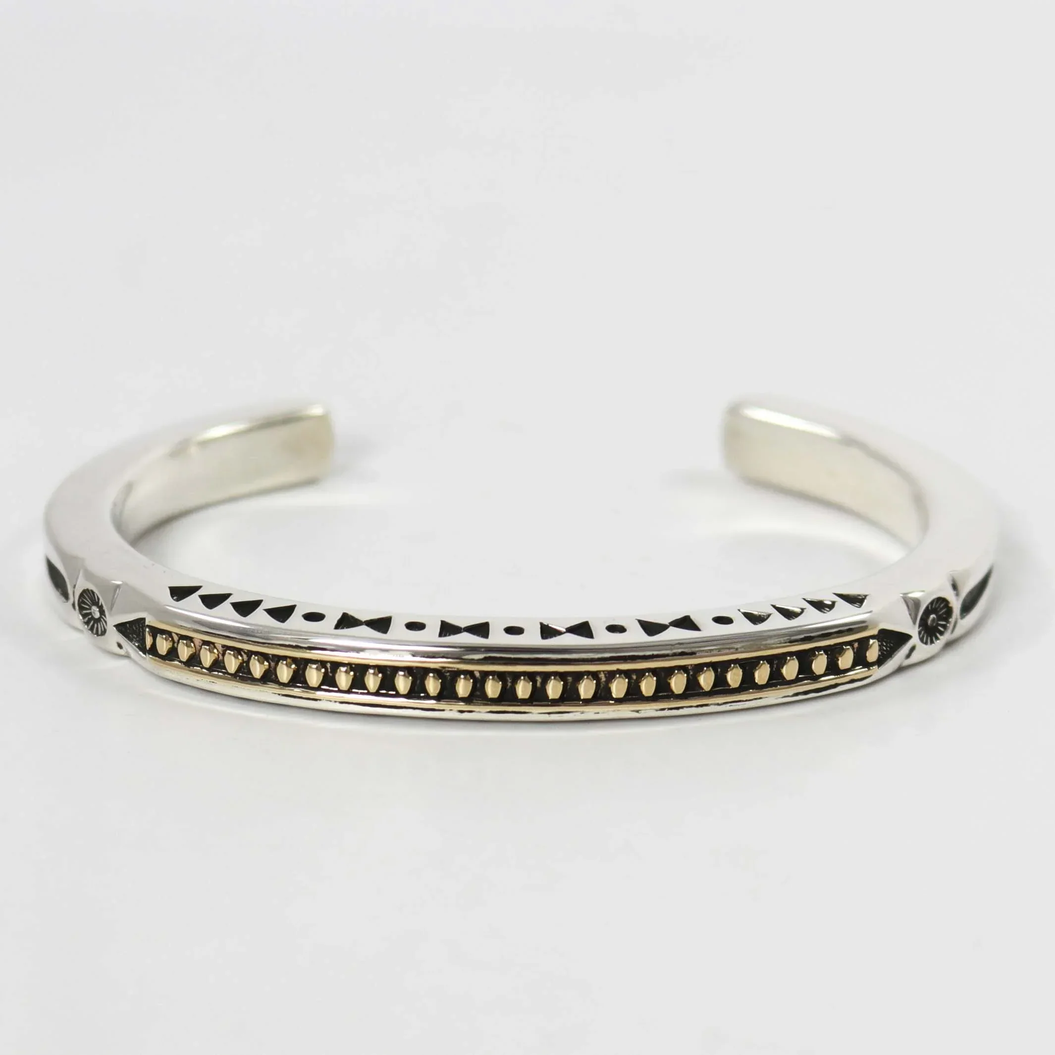 Gold on Silver Cuff