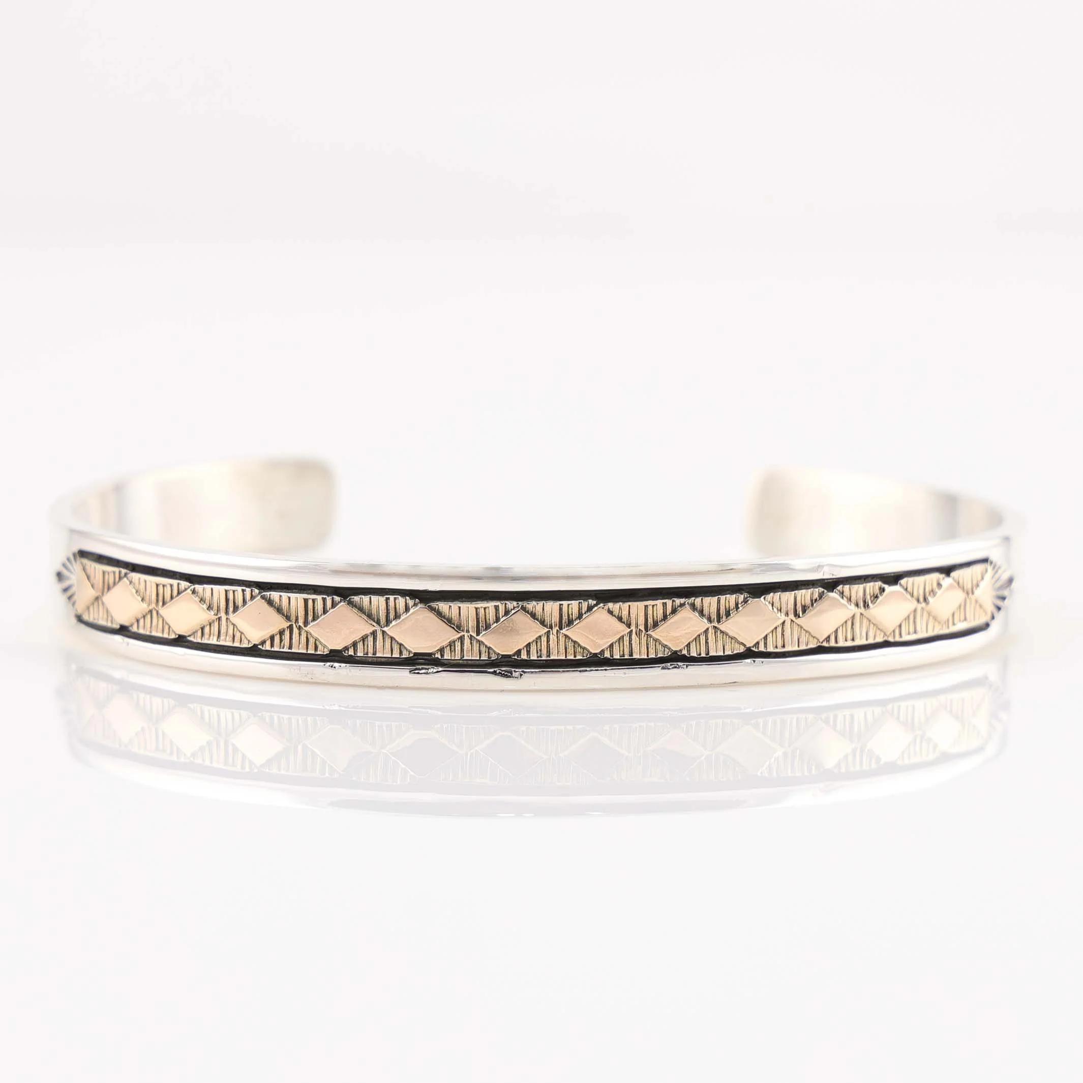 Gold on Silver Cuff