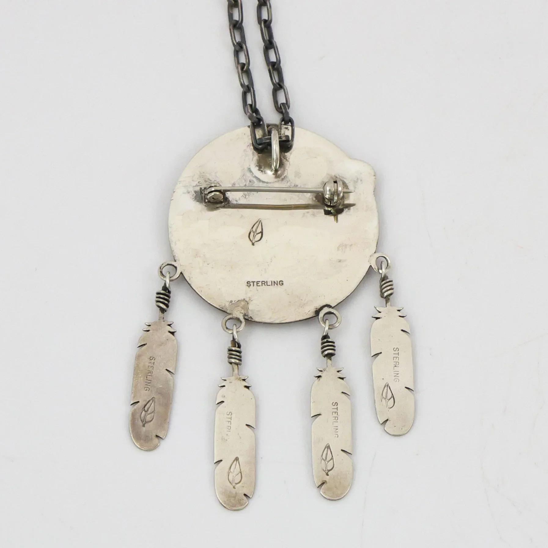 Gold on Silver Eagle Pin and Pendant - Image 4