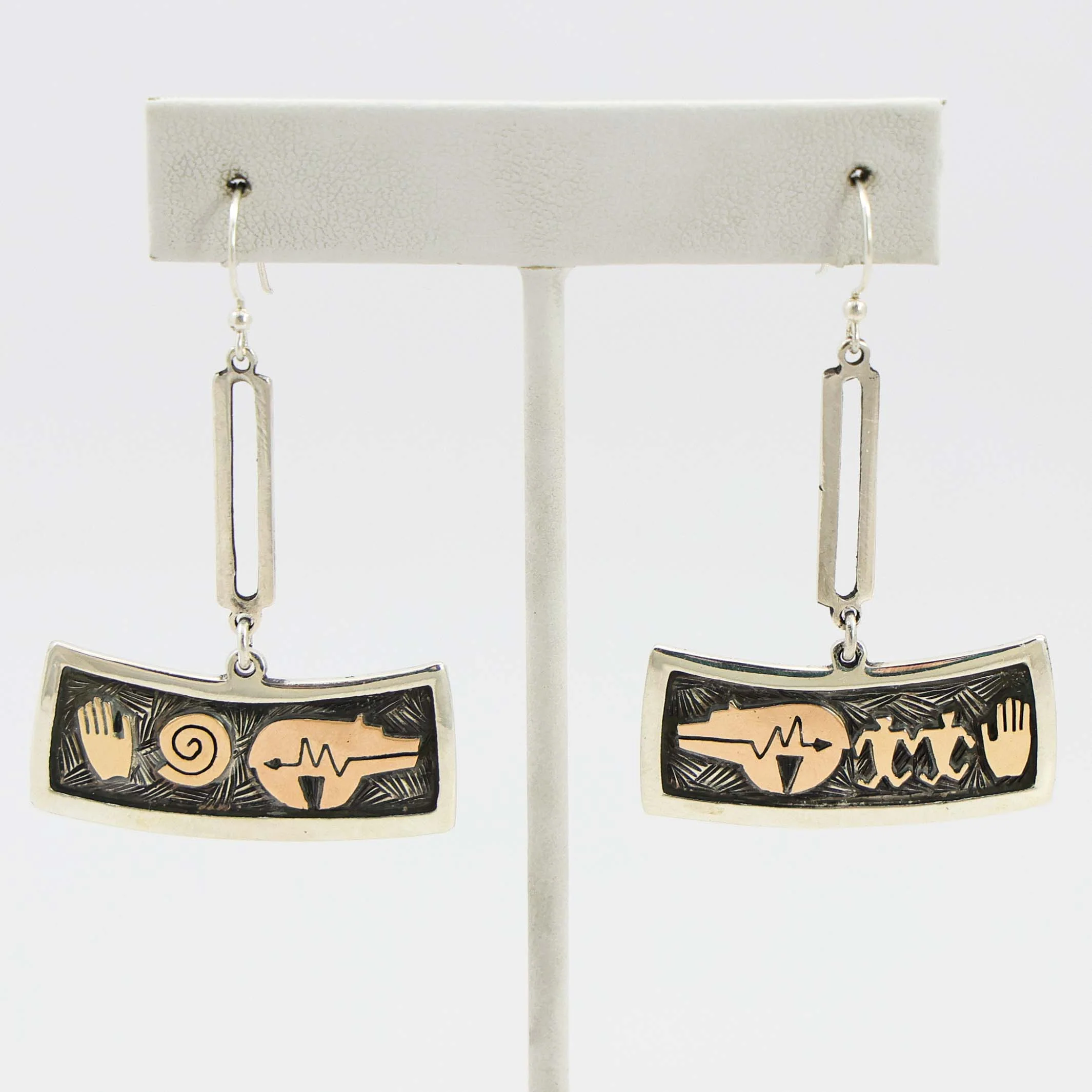 Gold on Silver Earrings