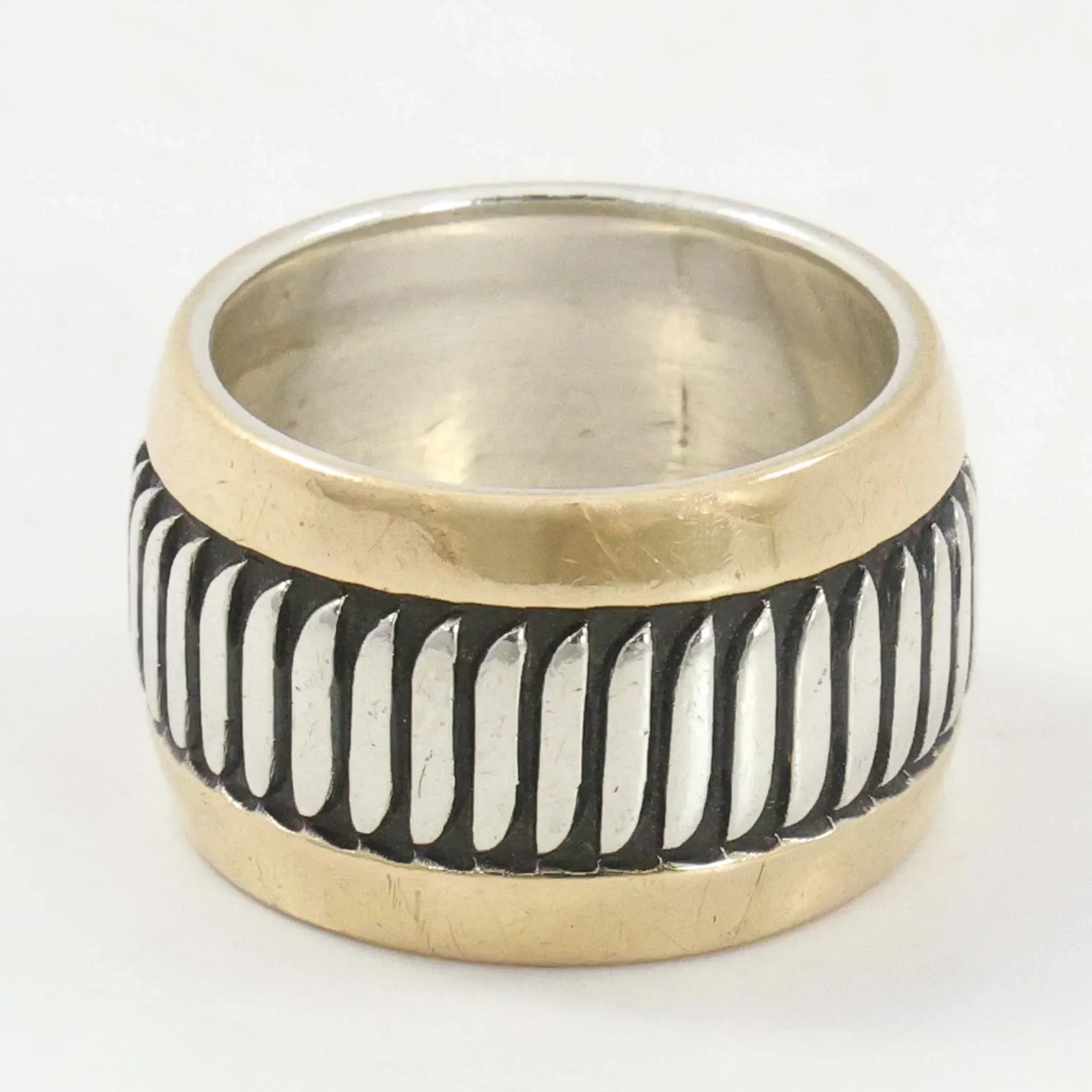 Gold on Silver Feather Ring - Image 3