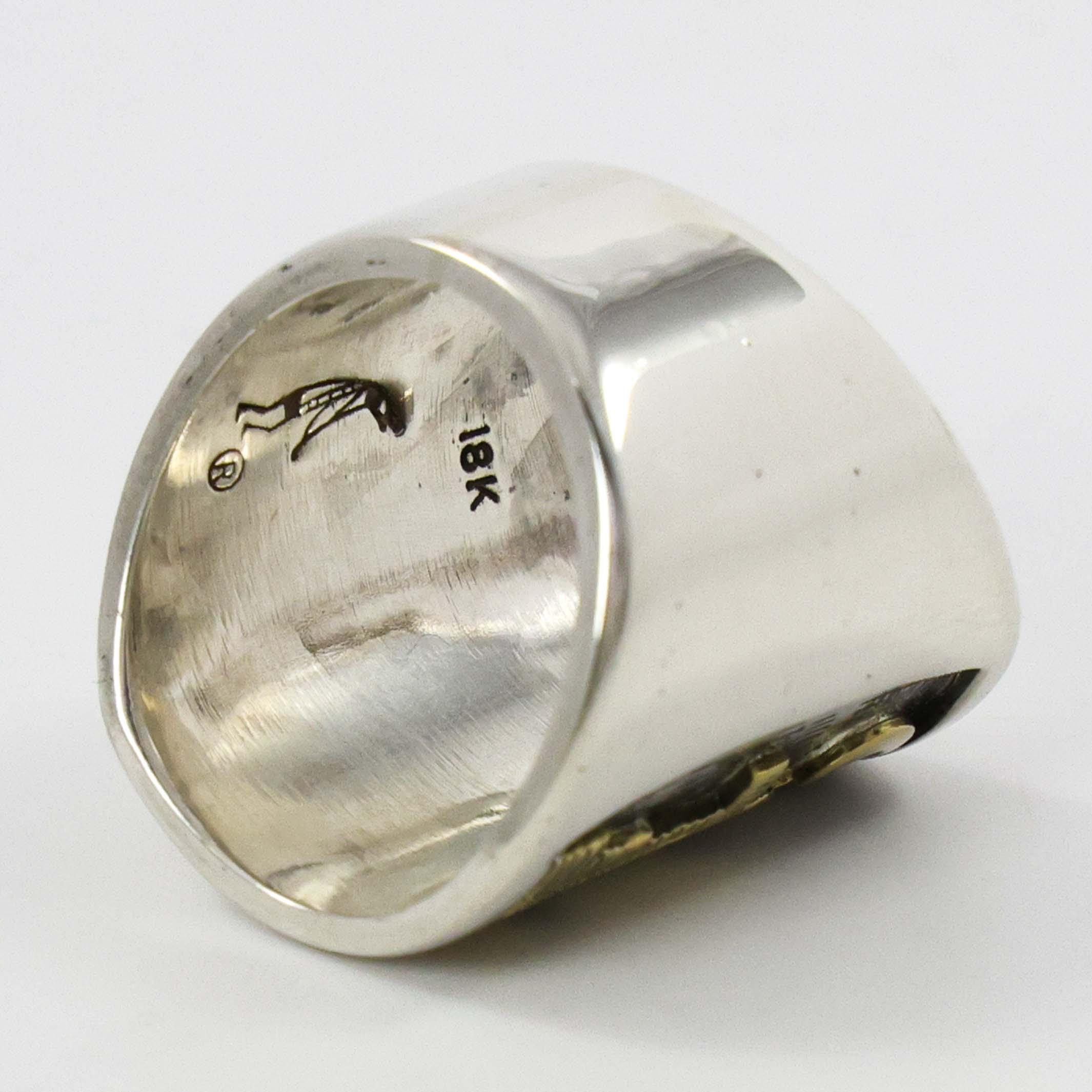 Gold on Silver Ring - Image 6