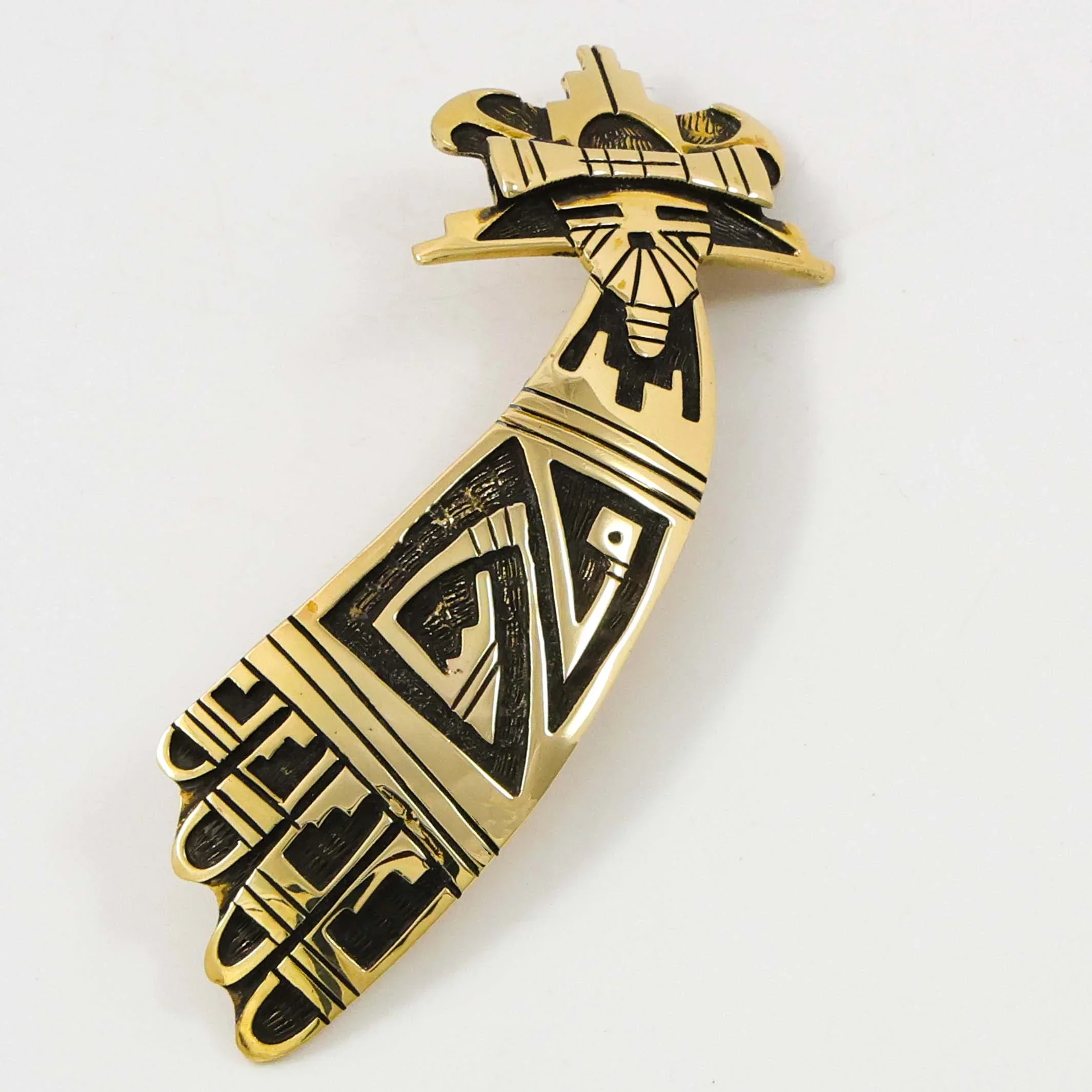 Gold Shalako Pin and Pendant
