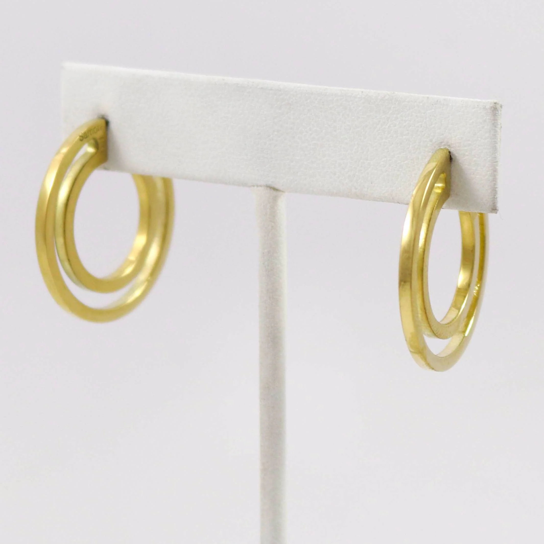 Gold Strata Hoop Earrings - Image 3