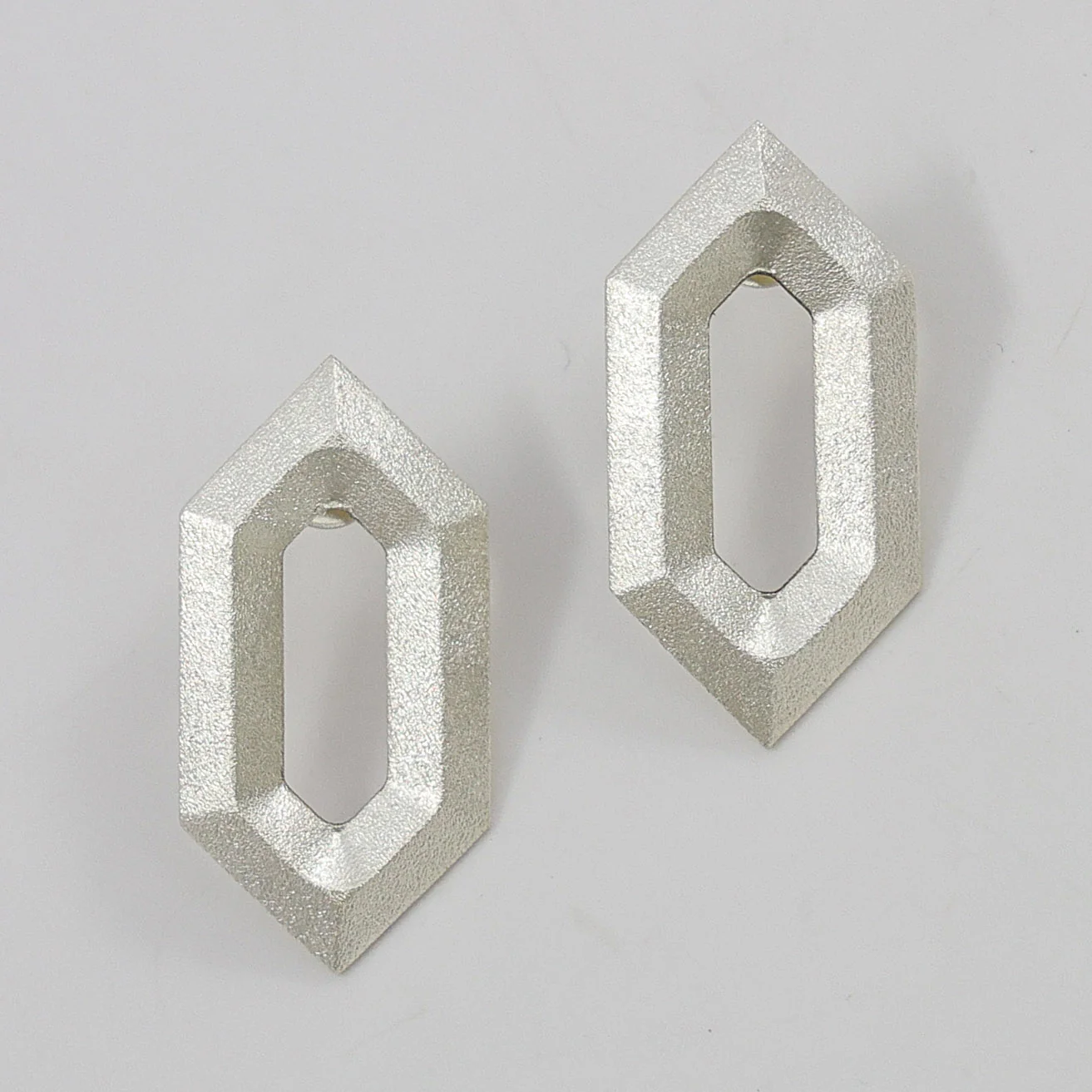 Hexagon Stud Earrings