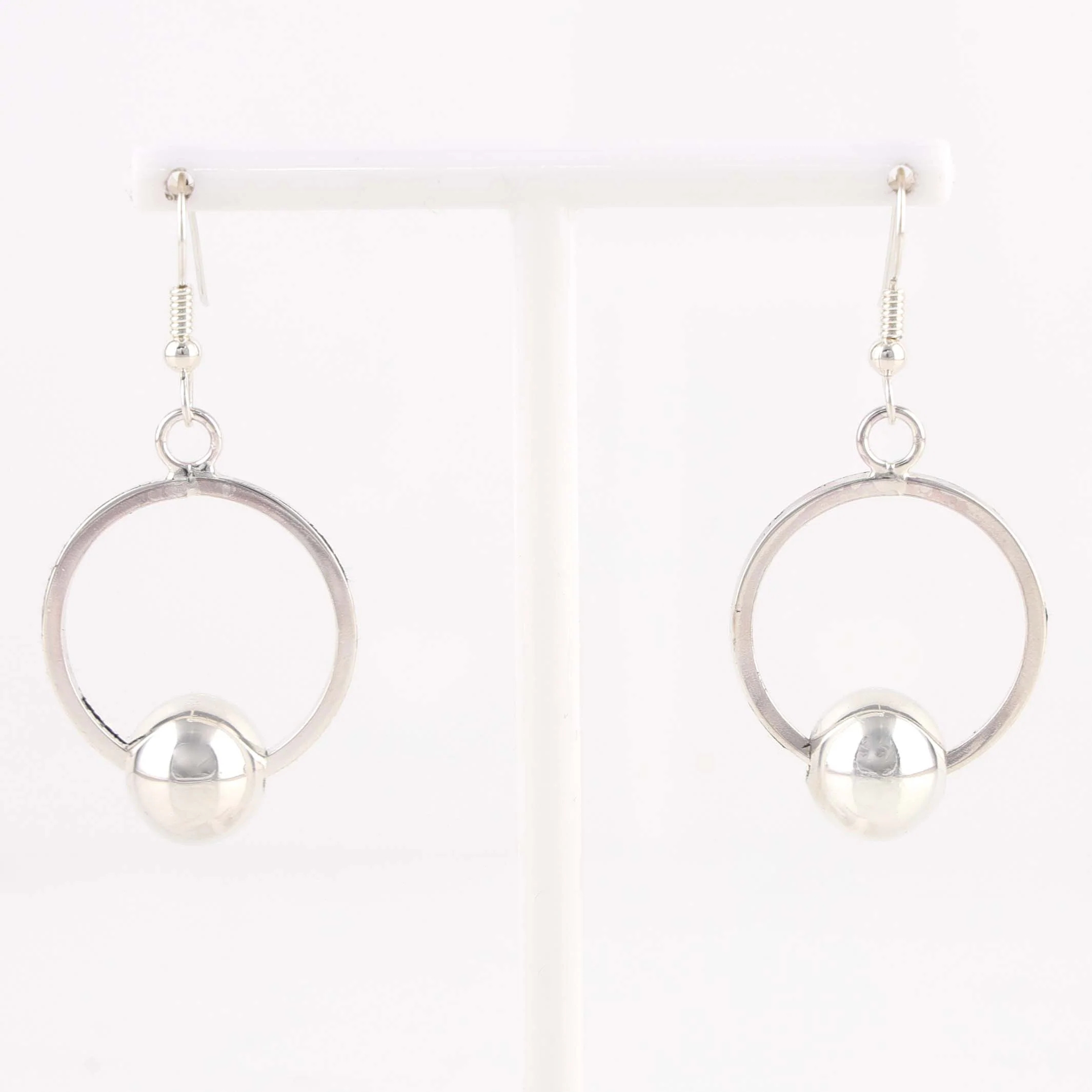Hoop and Bead Earrings