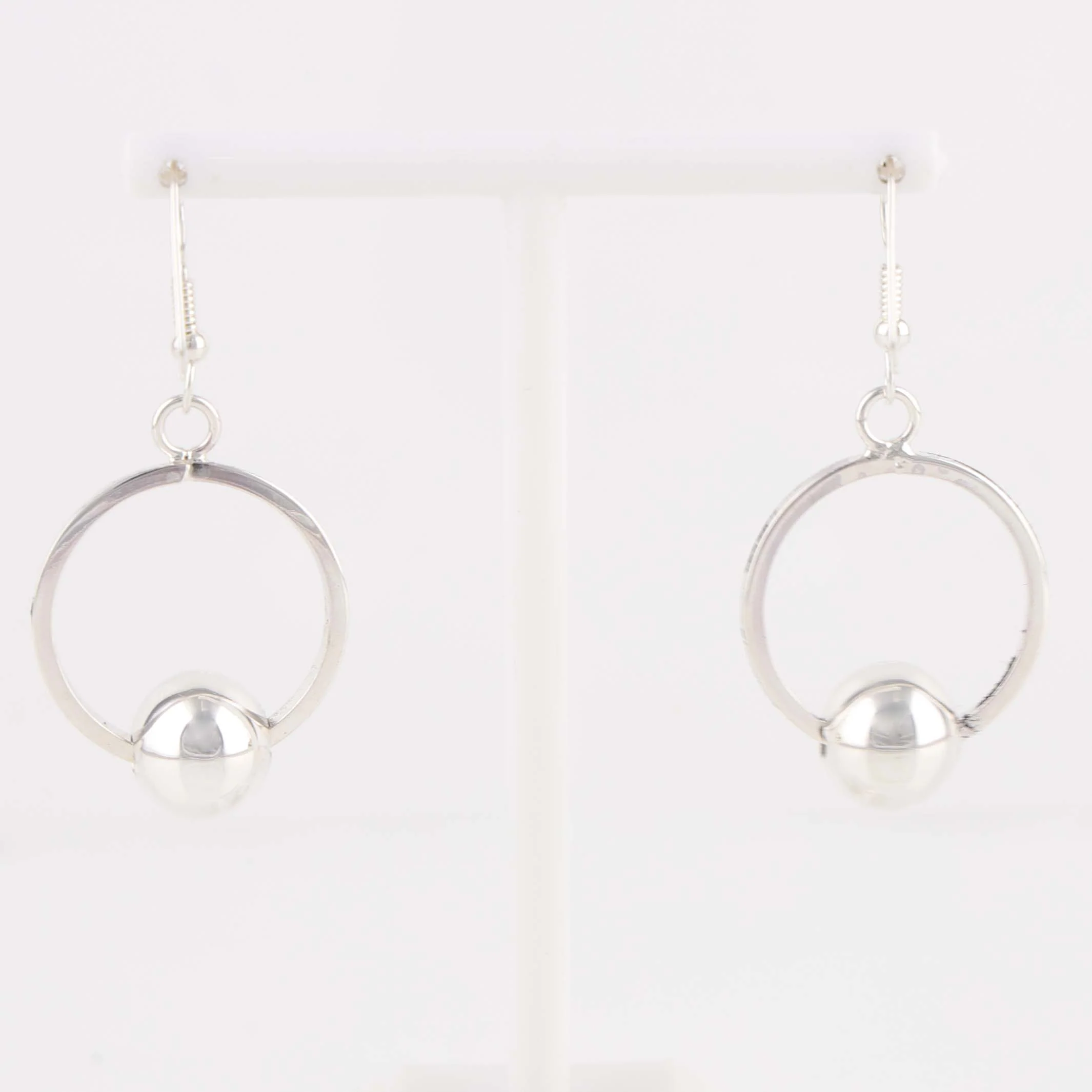 Hoop and Bead Earrings - Image 2