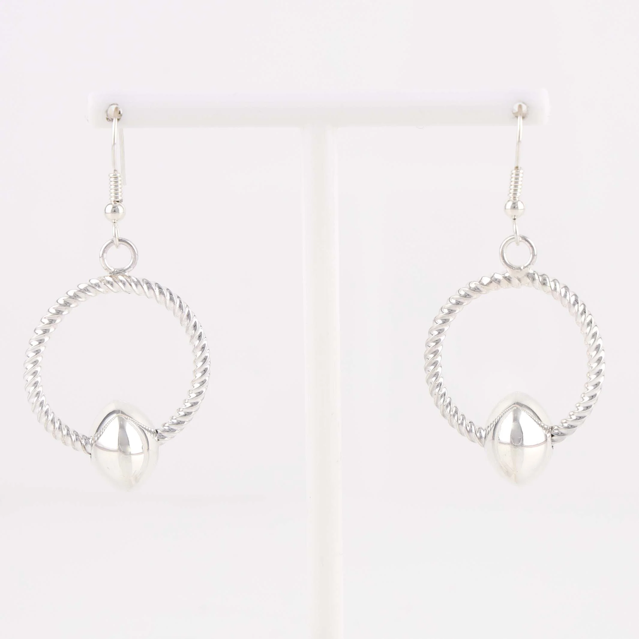 Hoop and Bead Earrings